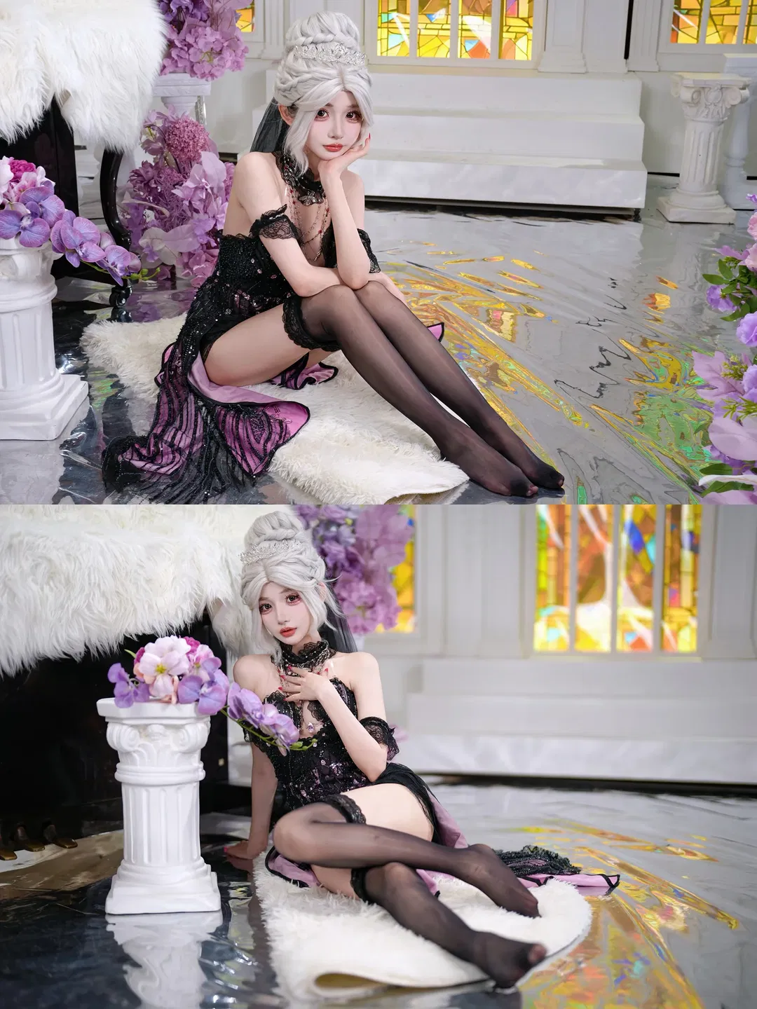 【季莹莹cos】永劫无间御姐黑丝高跟暗夜风 - 第 7 张