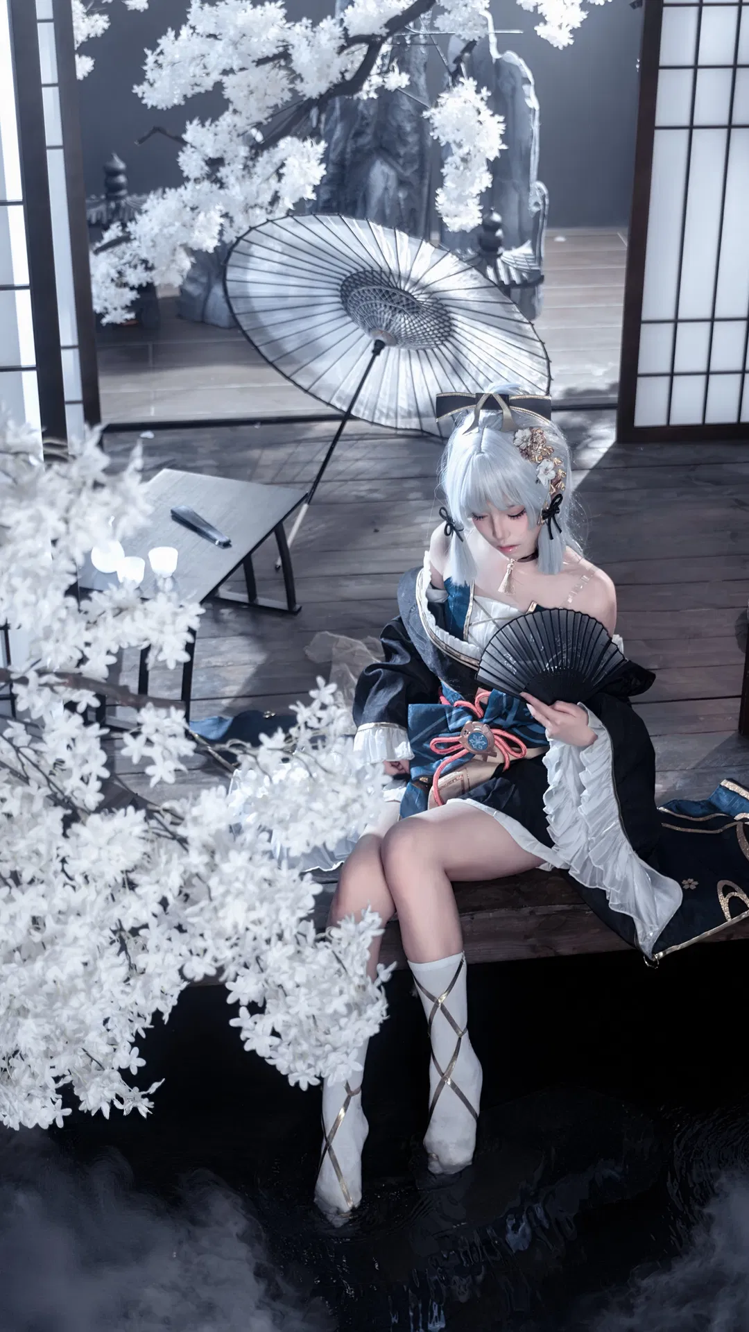 【神里绫华cos】至冬的雪色白鹭 - 第 1 张