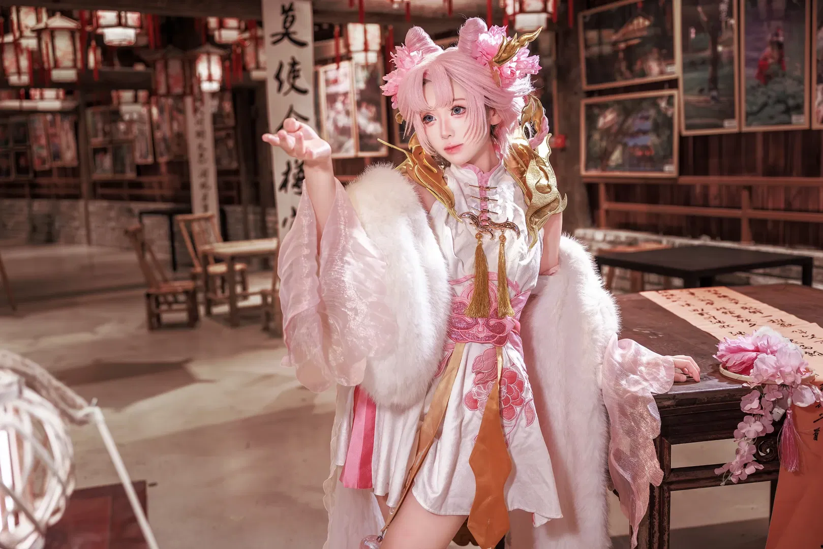 【嫦娥cos】王者荣耀拒霜思，秋夜明灯照归梦 - 第 3 张