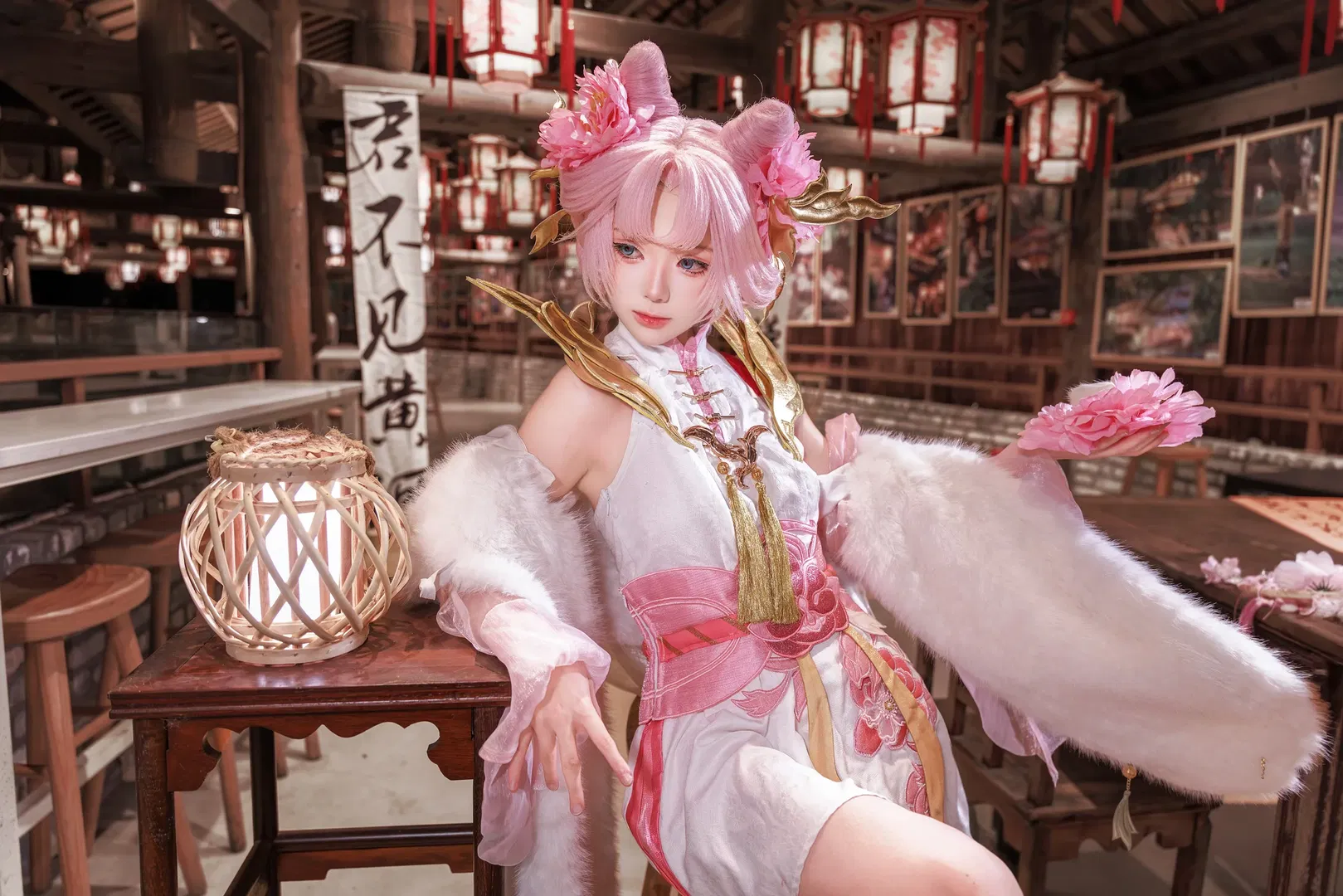 【嫦娥cos】王者荣耀拒霜思，秋夜明灯照归梦 - 第 4 张