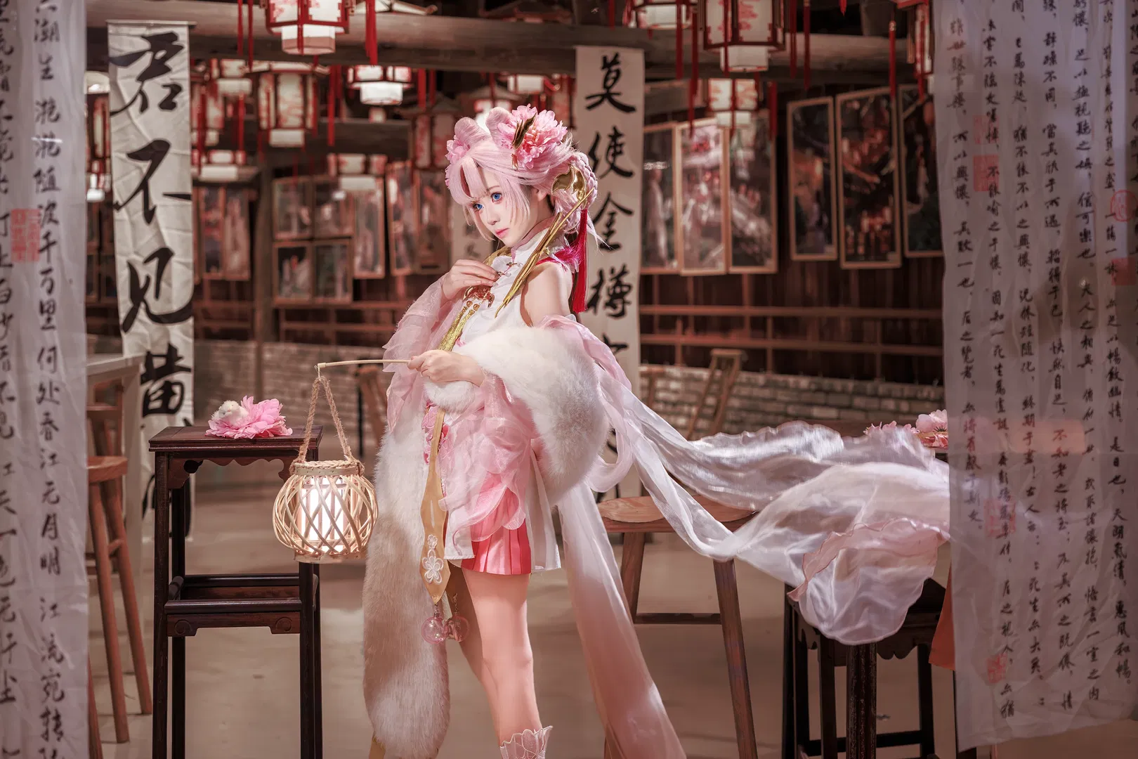 【嫦娥cos】王者荣耀拒霜思，秋夜明灯照归梦 - 第 9 张