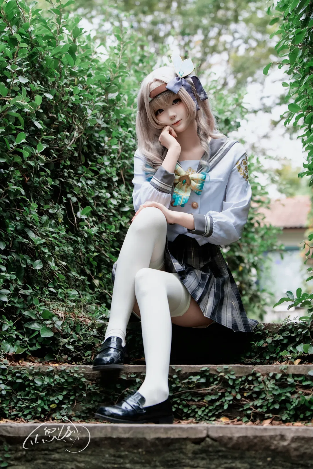 【流萤cos】崩坏星穹铁道里的JK穿搭，阳光明媚的下午出外景 - 第 3 张