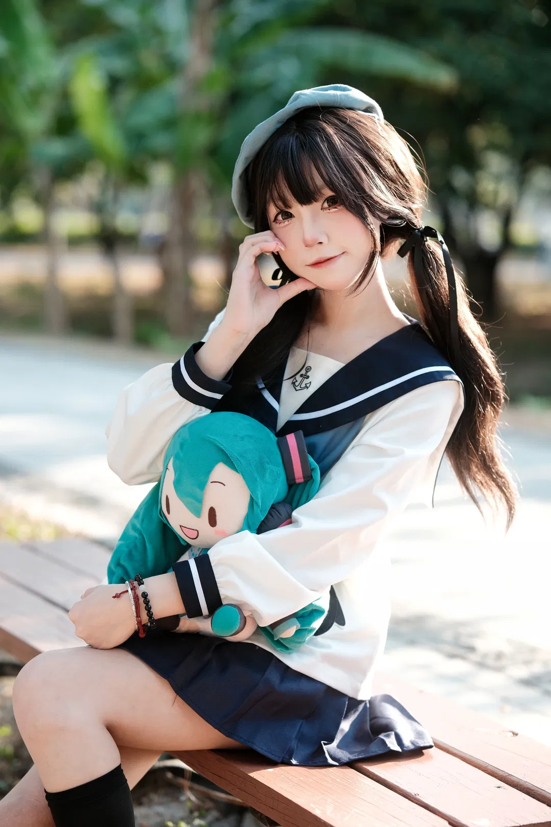 双马尾水手服少女的广州晴天外景拍摄记录 - 第 1 张