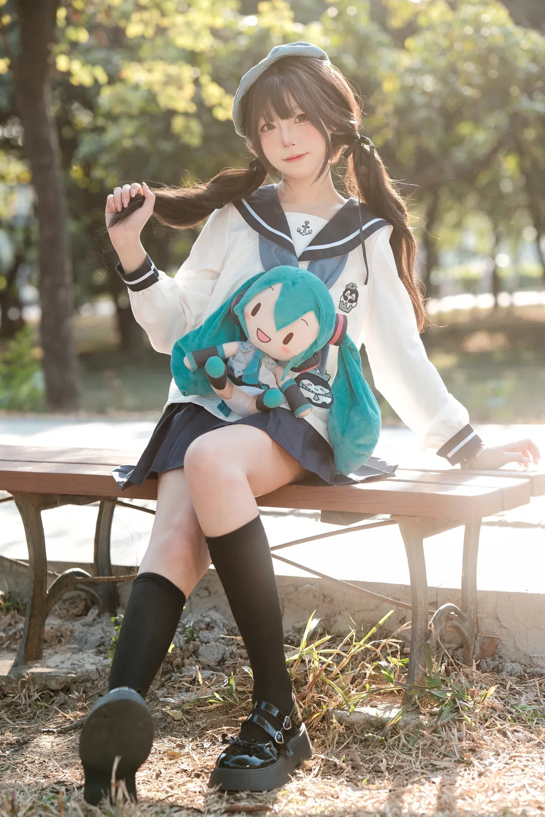 双马尾水手服少女的广州晴天外景拍摄记录 - 第 4 张