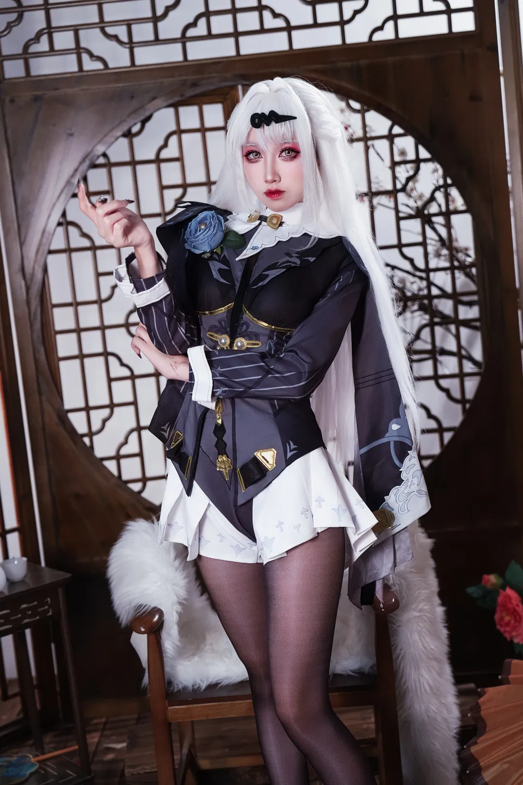 【仪玄cos】绝区零仪玄师傅正片，中式复古与黑丝搭配 - 第 1 张