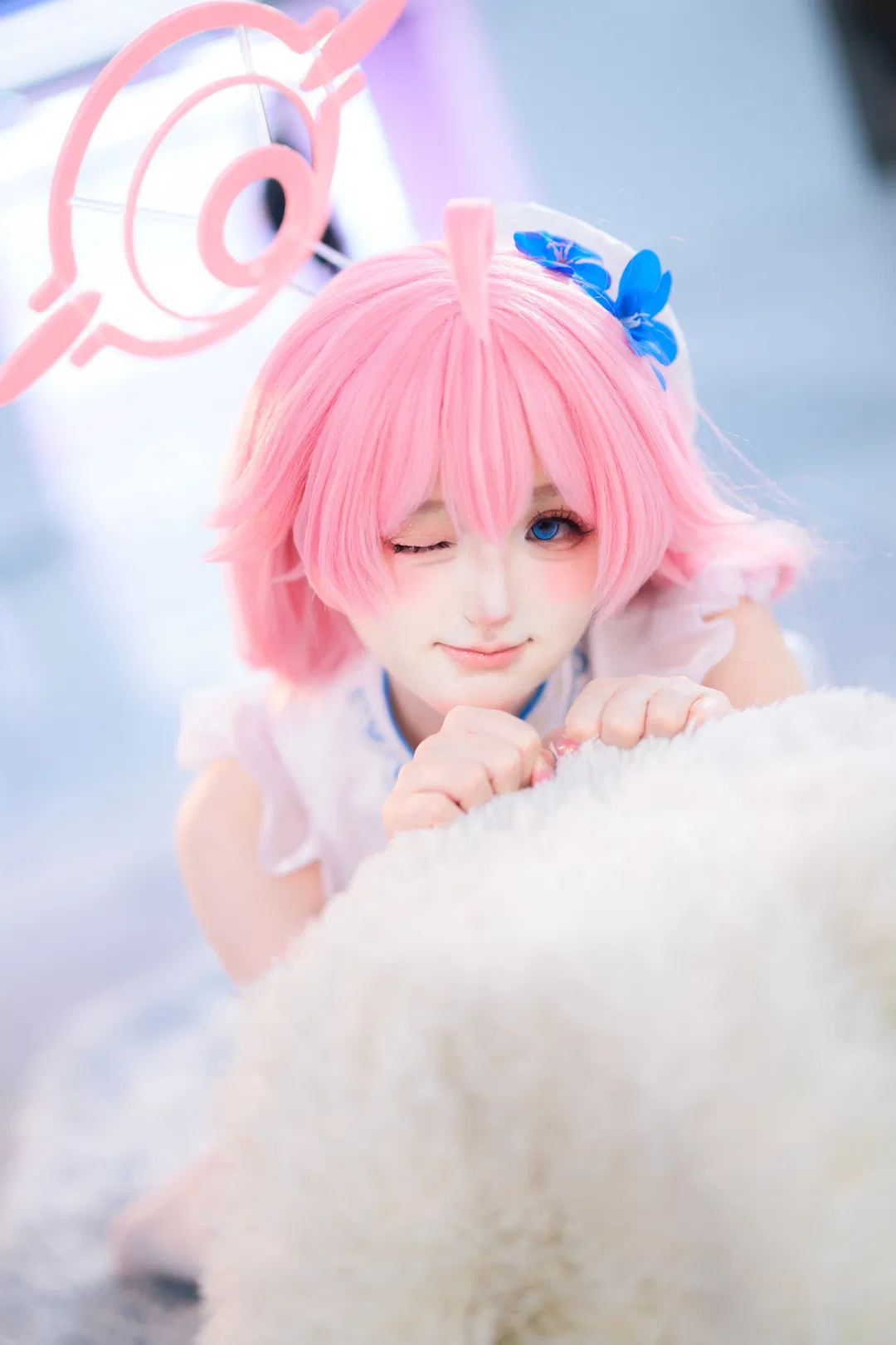 【小鸟游星野cos】蔚蓝档案的粉发小可爱突然冒头 - 第 1 张