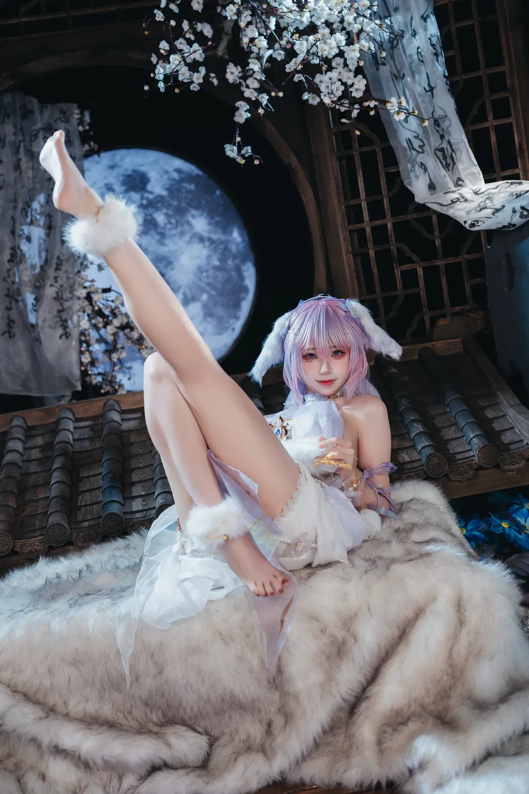 【玉玲瓏cos】永劫無間月下之約，白梅青瓦間的狐影 - 第 1 張
