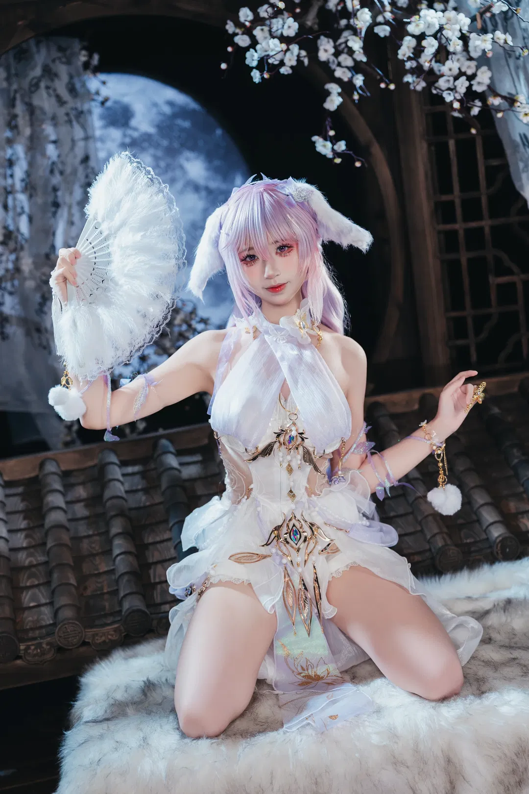 【玉玲瓏cos】永劫無間月下之約，白梅青瓦間的狐影 - 第 2 張