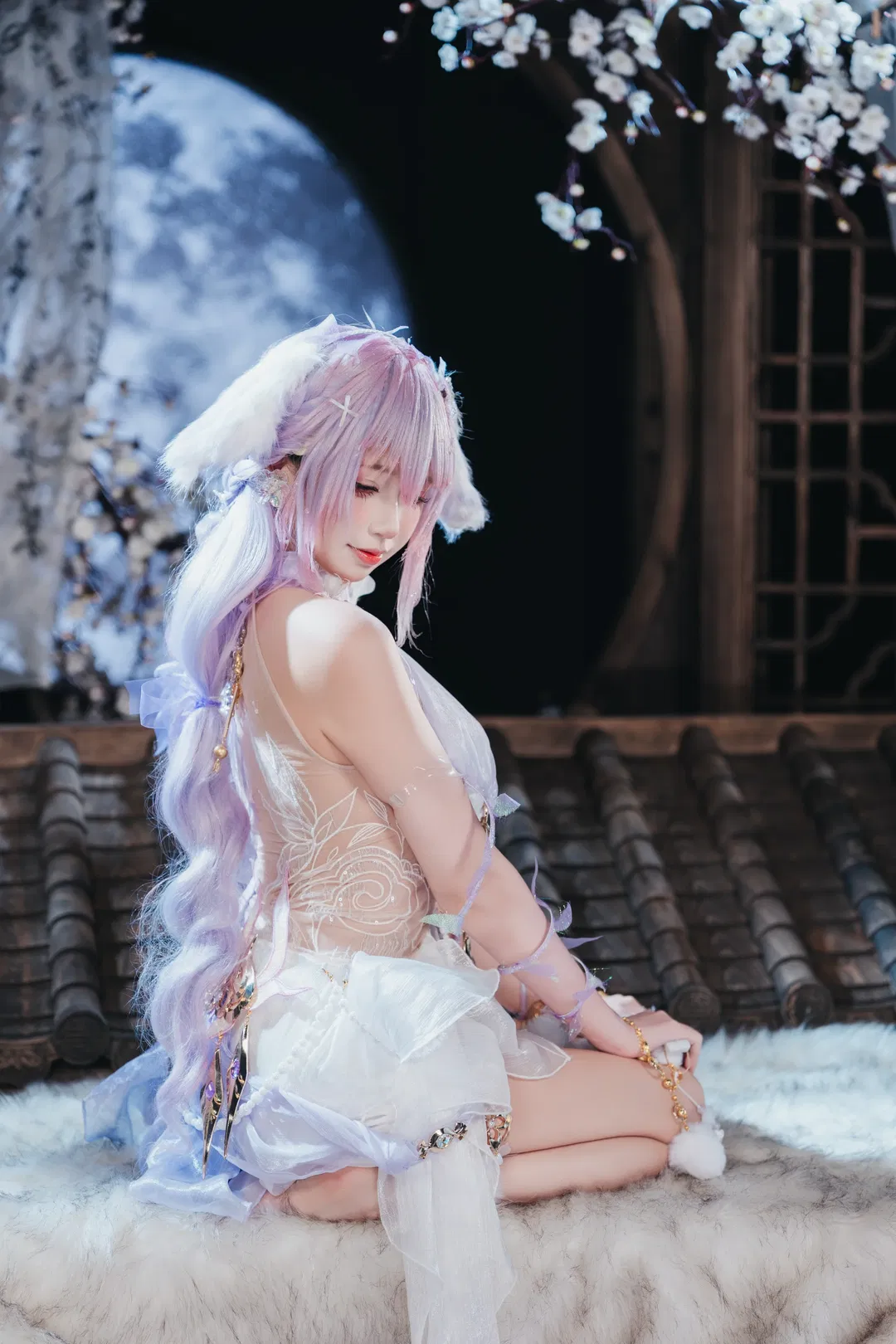 【玉玲瓏cos】永劫無間月下之約，白梅青瓦間的狐影 - 第 3 張