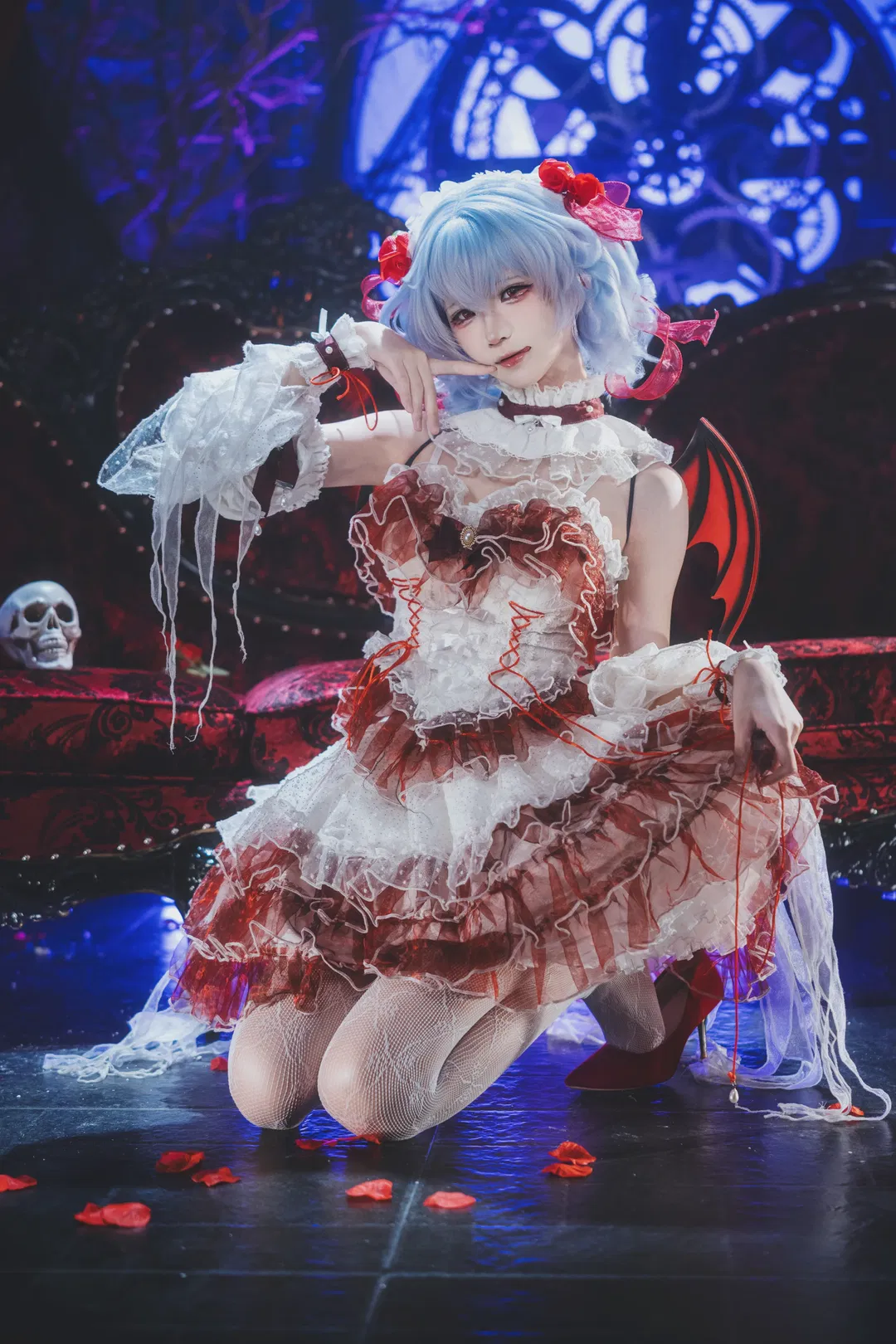 【蕾米莉亚cos】东方Project红魔馆大小姐的哥特夜宴 - 第 2 张