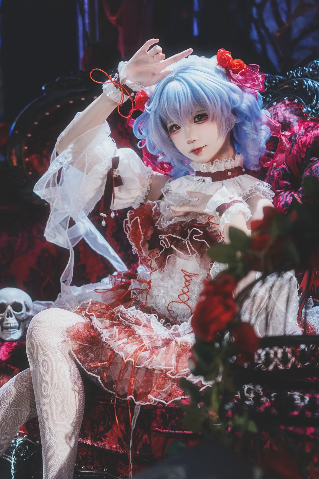 【蕾米莉亚cos】东方Project红魔馆大小姐的哥特夜宴 - 第 3 张