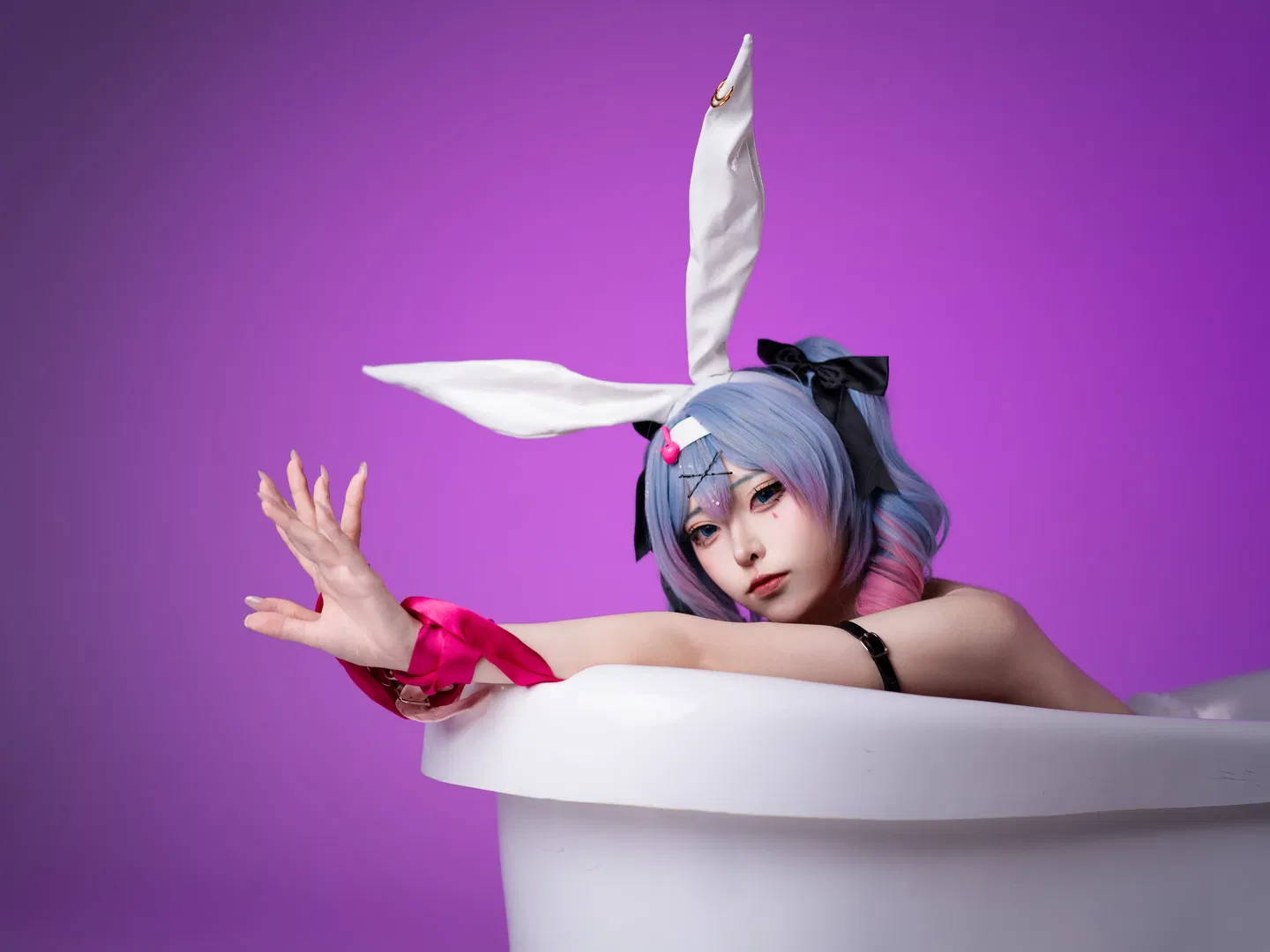 【初音未来cos】兔子洞系列最终章，白棚光影下的质感呈现 - 第 12 张