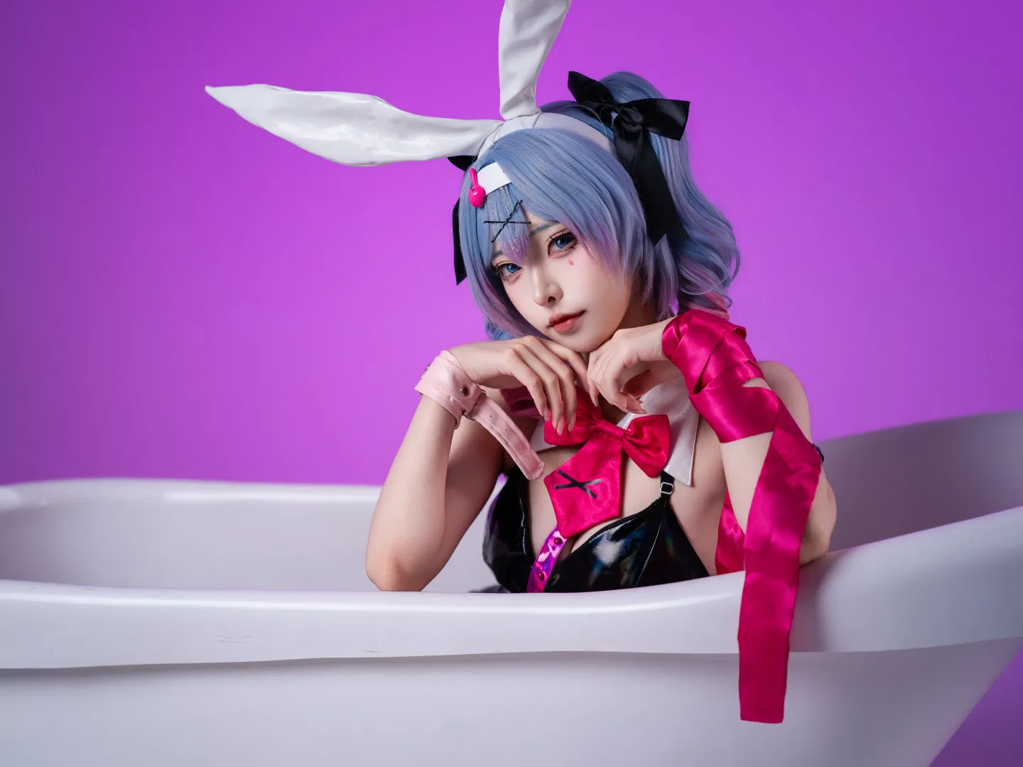 【初音未来cos】兔子洞系列最终章，白棚光影下的质感呈现 - 第 6 张