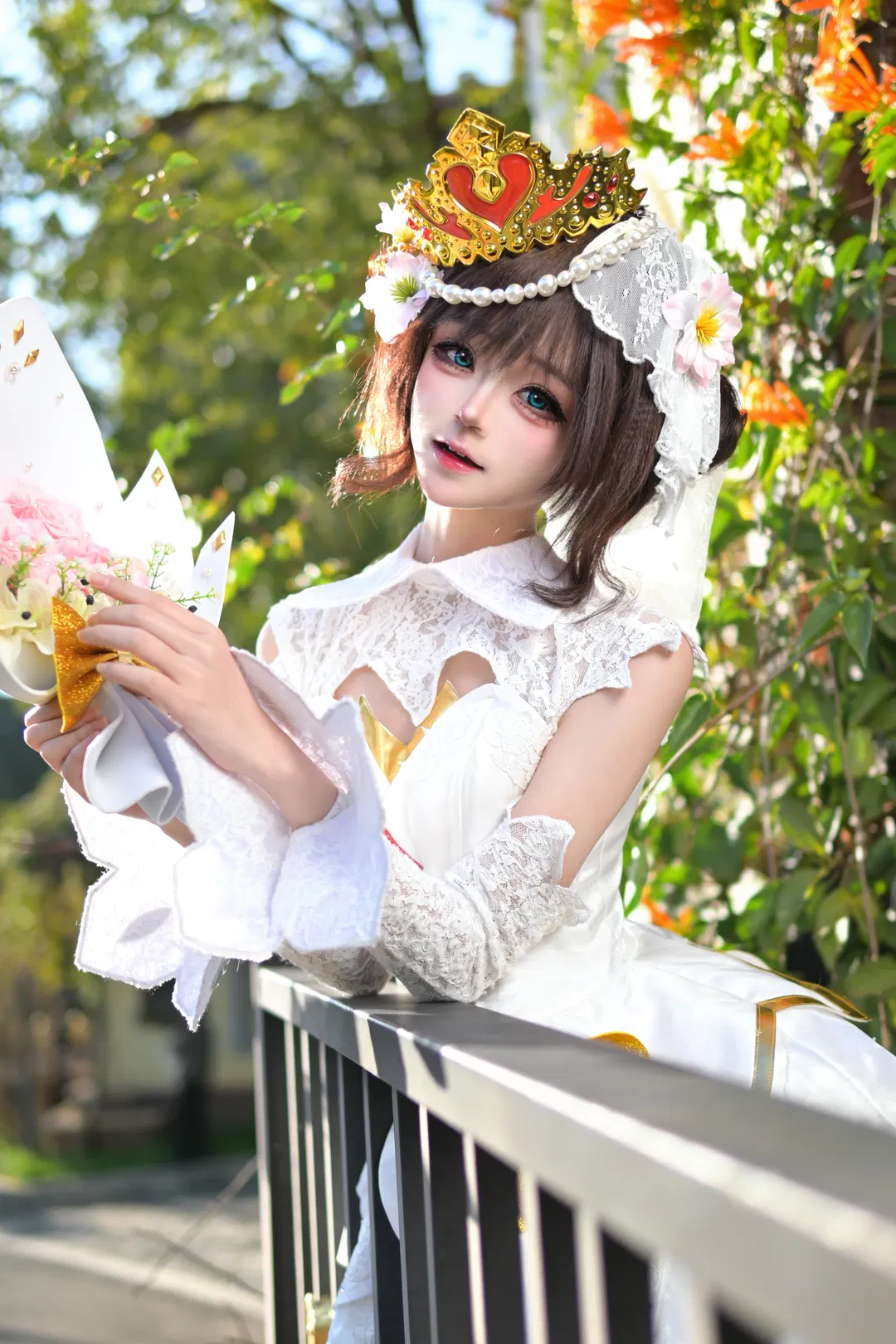 【小乔cos】穿上花嫁在阳光下漫步 - 第 2 张
