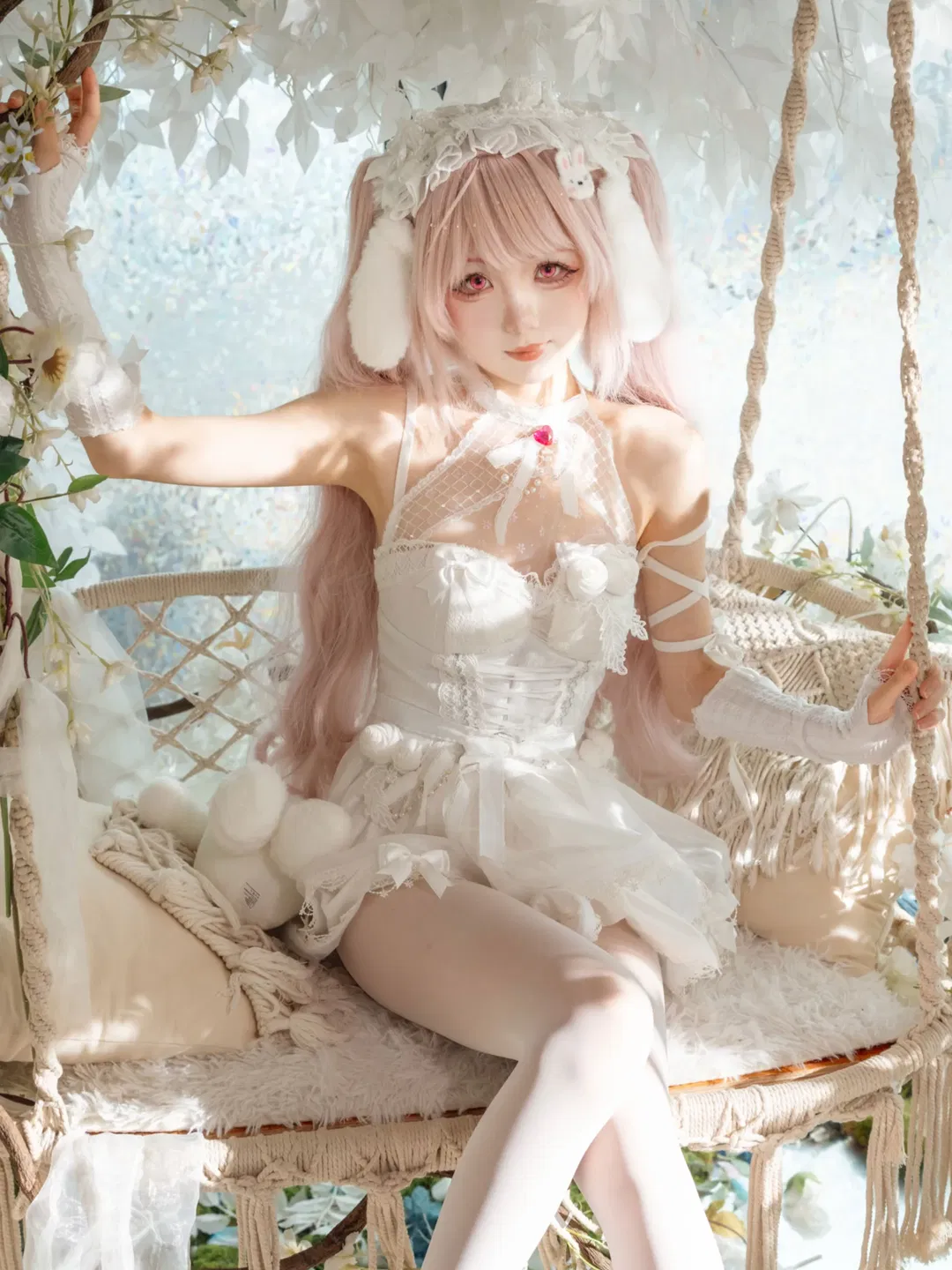 [Alice Cosplay] GODDESS OF VICTORY: NIKKE Alice's dreamy white gauze styling - Image 1