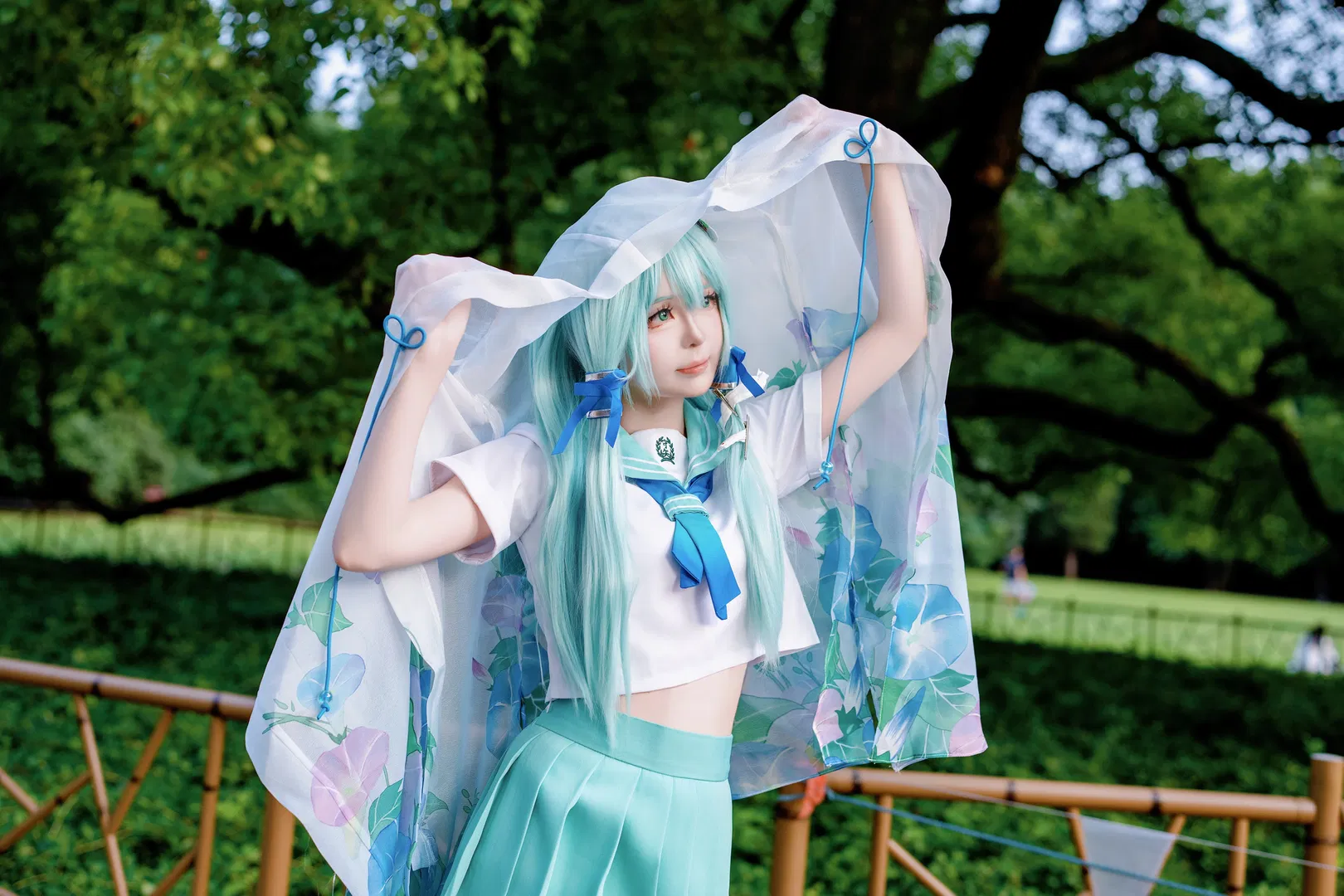 【东风谷早苗cos】在东方Project的绿意林间，与微风撞个满怀 - 第 2 张
