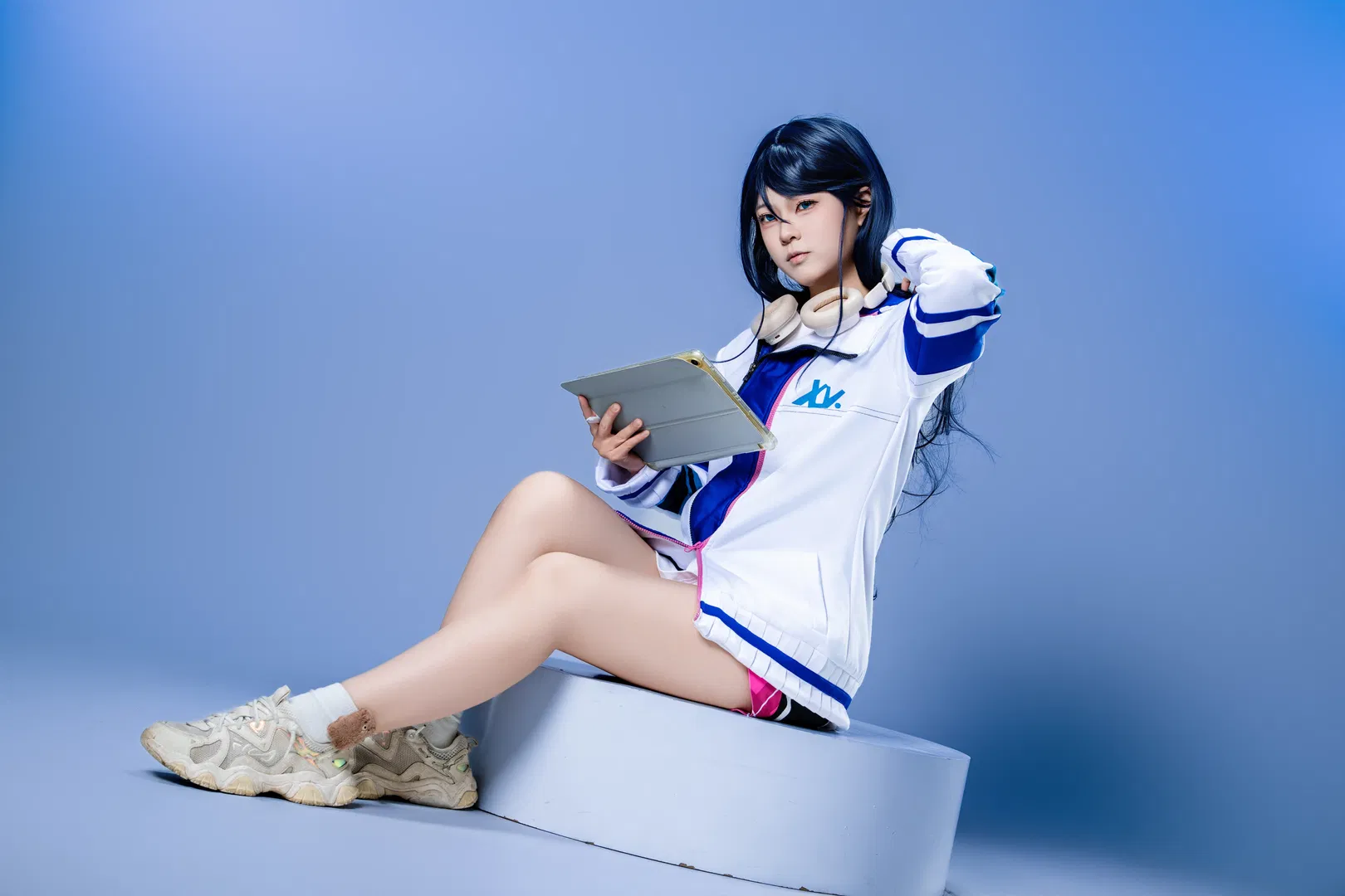 【星乃一歌cos】世界計劃藍白運動服影棚拍攝記錄 - 第 3 張