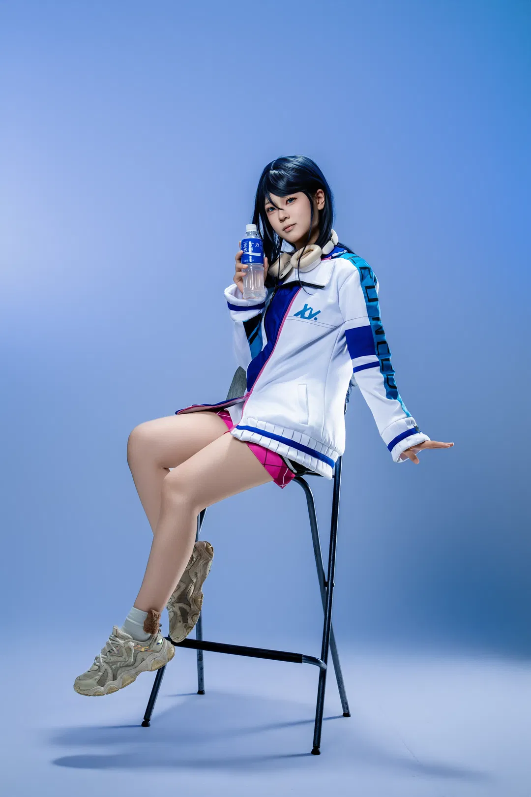 【星乃一歌cos】世界計劃藍白運動服影棚拍攝記錄 - 第 7 張