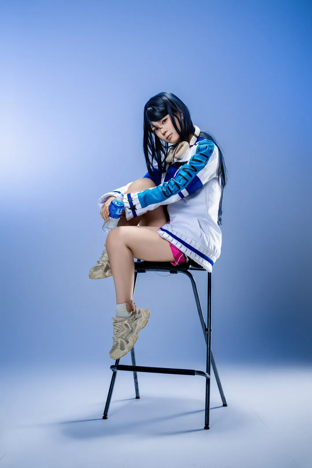 【星乃一歌cos】世界計劃藍白運動服影棚拍攝記錄 - 第 8 張