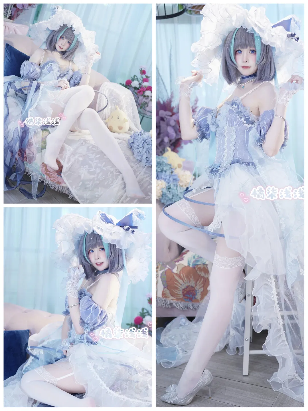 【柴郡cos】碧蓝航线柴郡的蓝白洋装拍摄日记 - 第 1 张