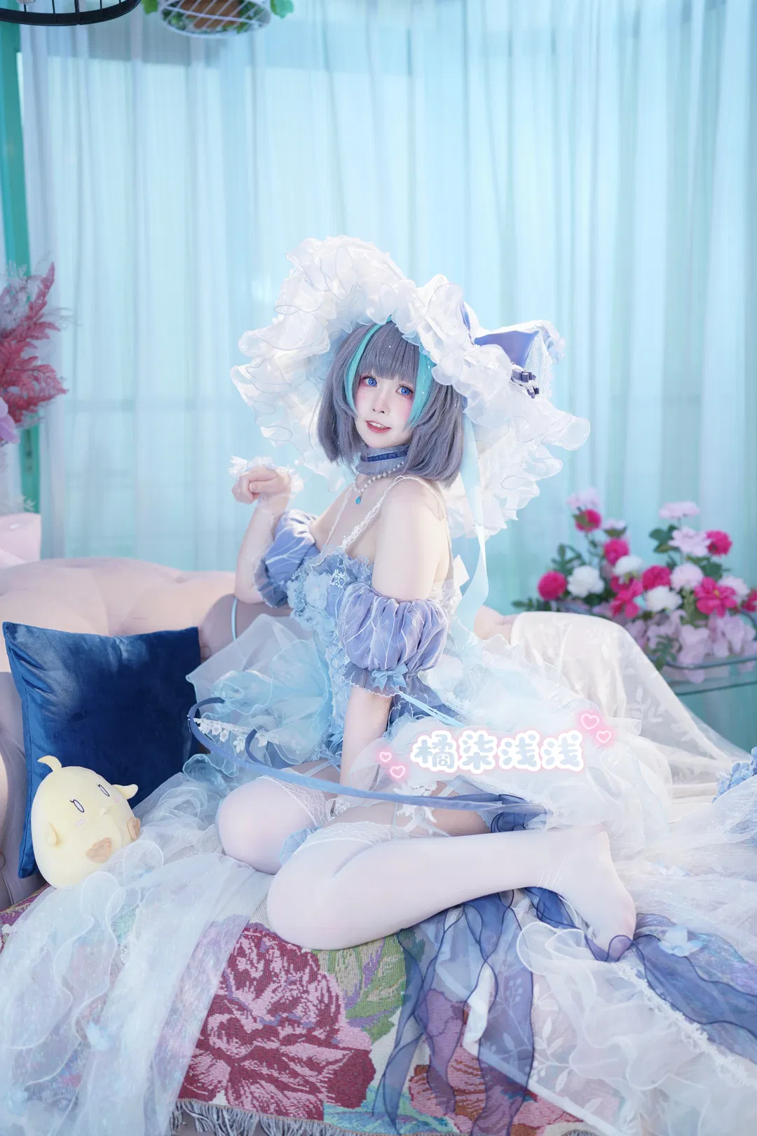 【柴郡cos】碧蓝航线柴郡的蓝白裙子与水晶鞋日常 - 第 3 张