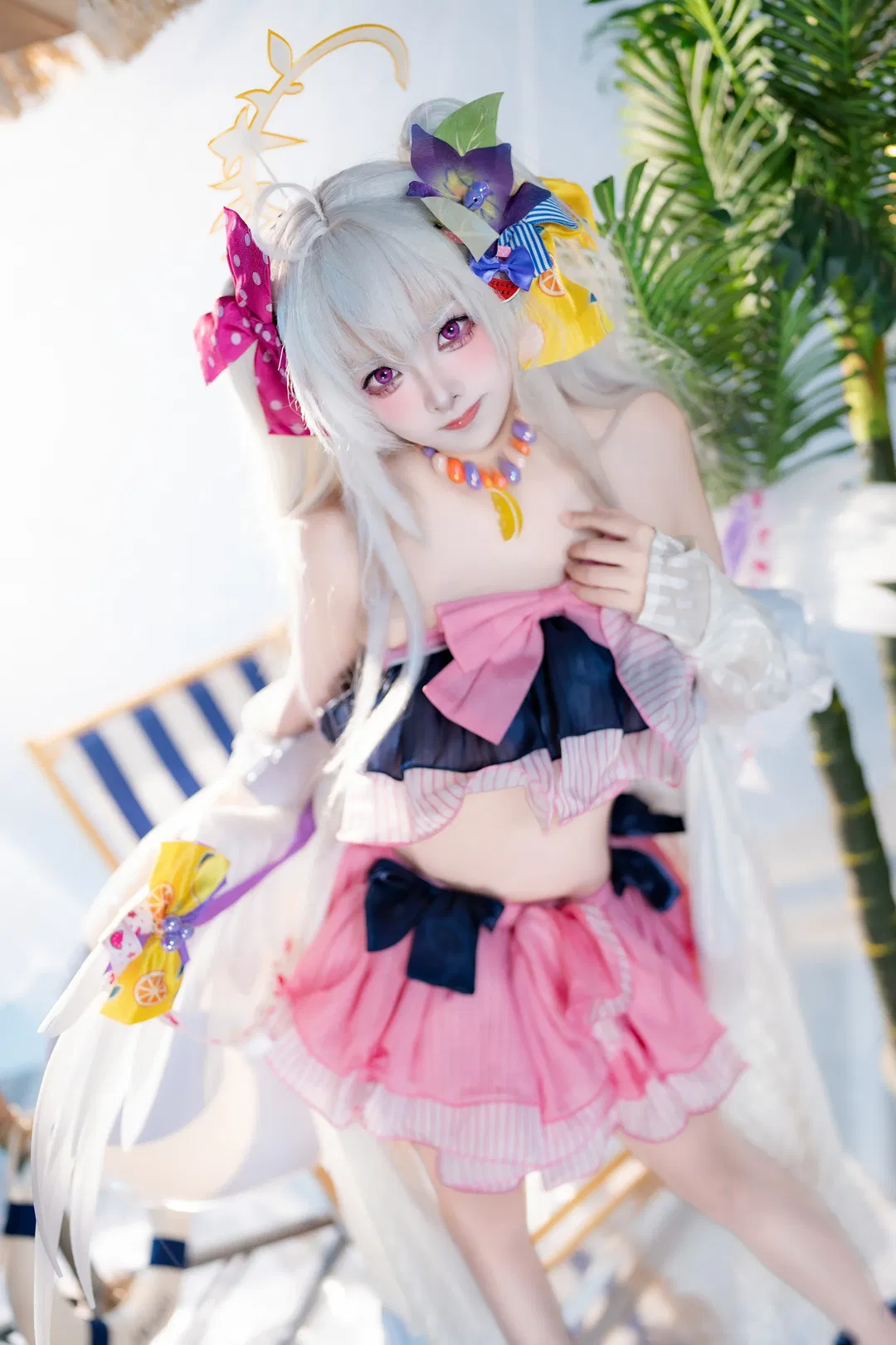 【白洲梓cos】碧蓝档案夏日沙滩泳装正片 - 第 1 张