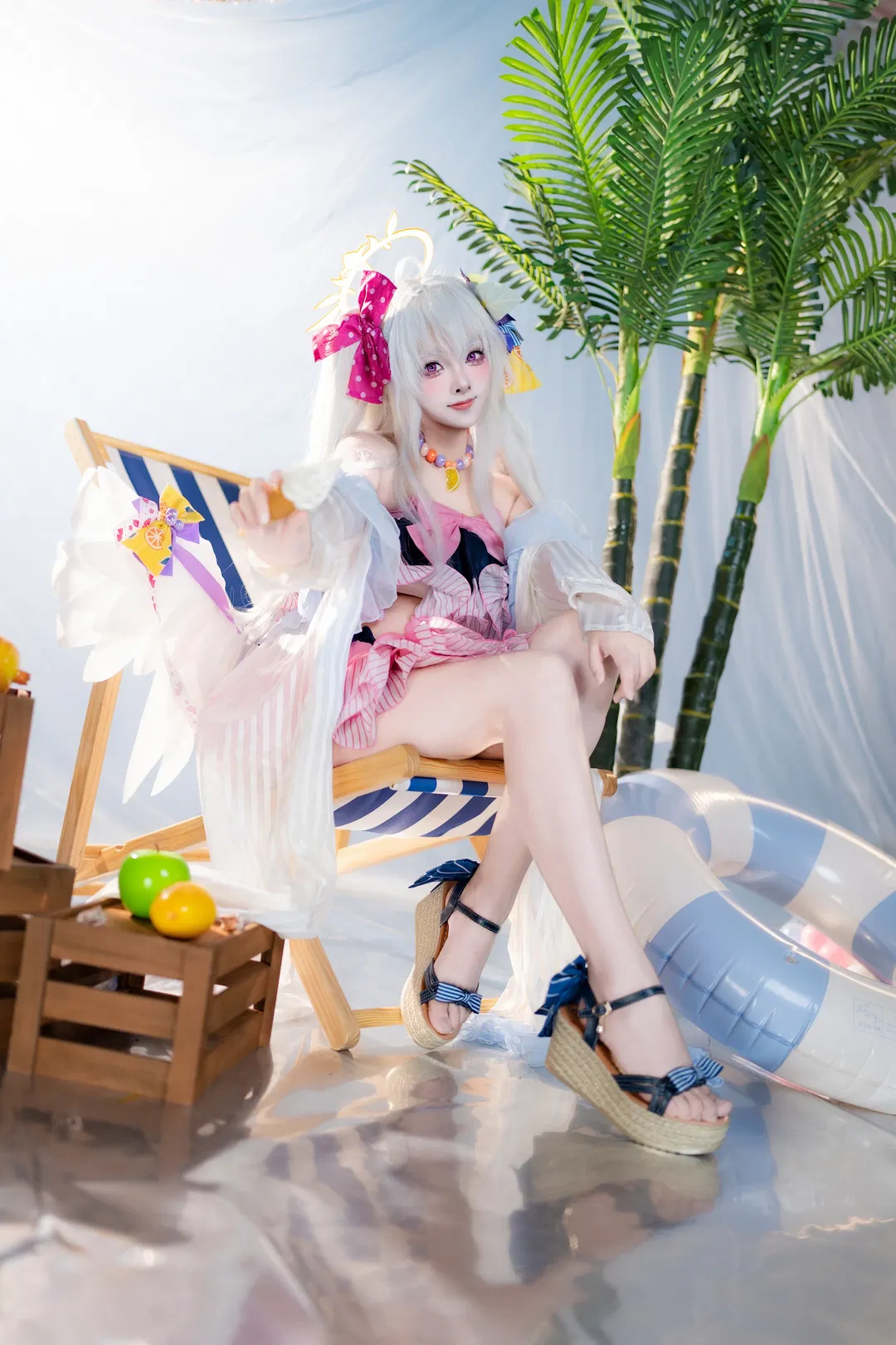 【白洲梓cos】碧蓝档案夏日沙滩泳装正片 - 第 10 张