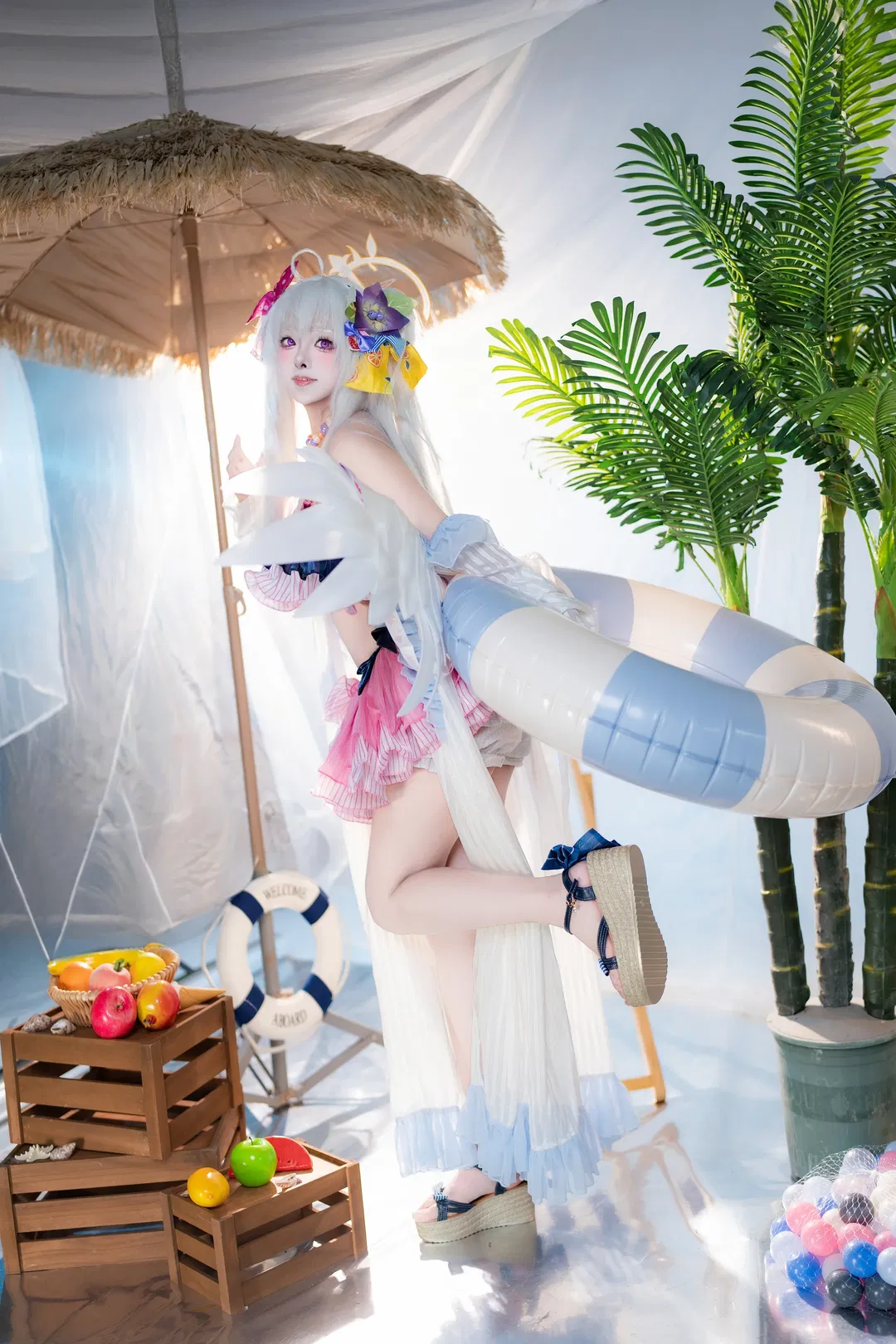【白洲梓cos】碧蓝档案夏日沙滩泳装正片 - 第 12 张