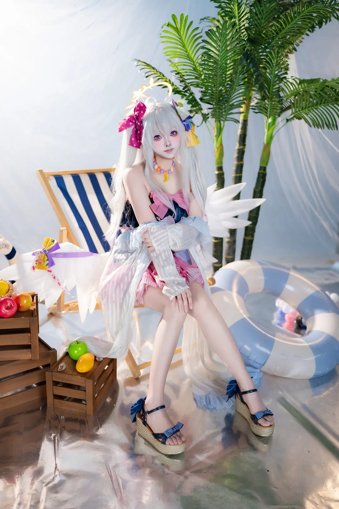 【白洲梓cos】碧蓝档案夏日沙滩泳装正片 - 第 13 张