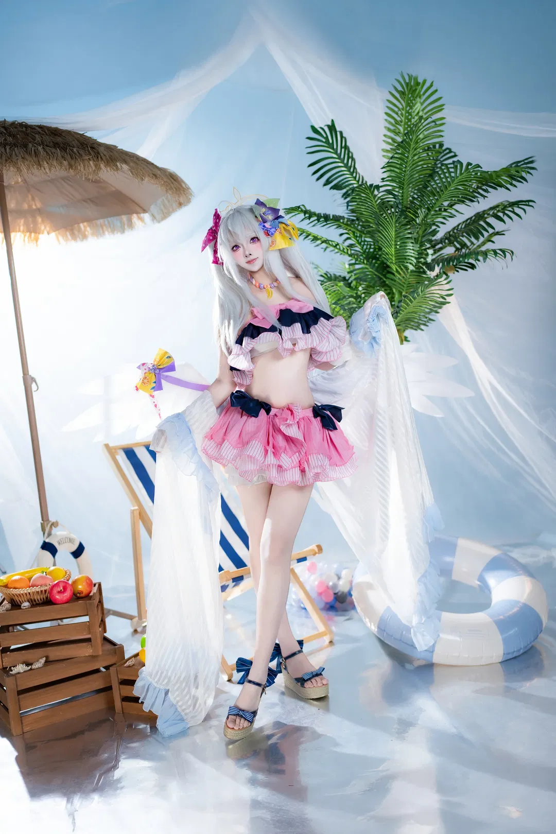 【白洲梓cos】碧蓝档案夏日沙滩泳装正片 - 第 14 张