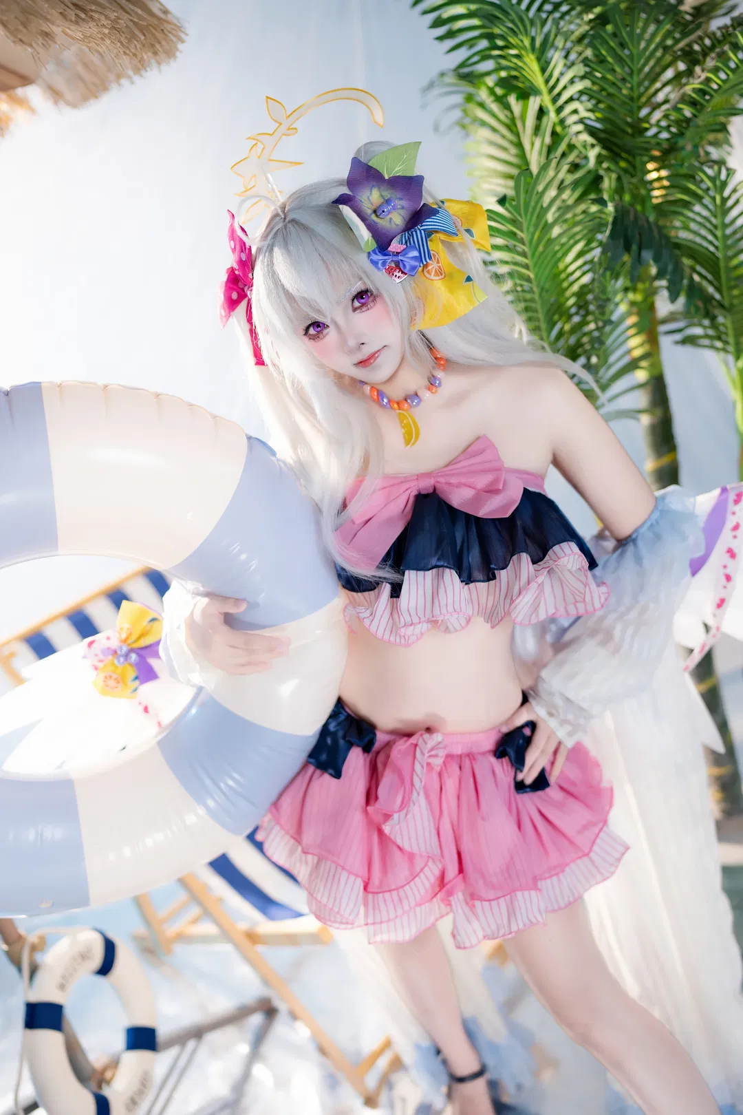 【白洲梓cos】碧蓝档案夏日沙滩泳装正片 - 第 5 张