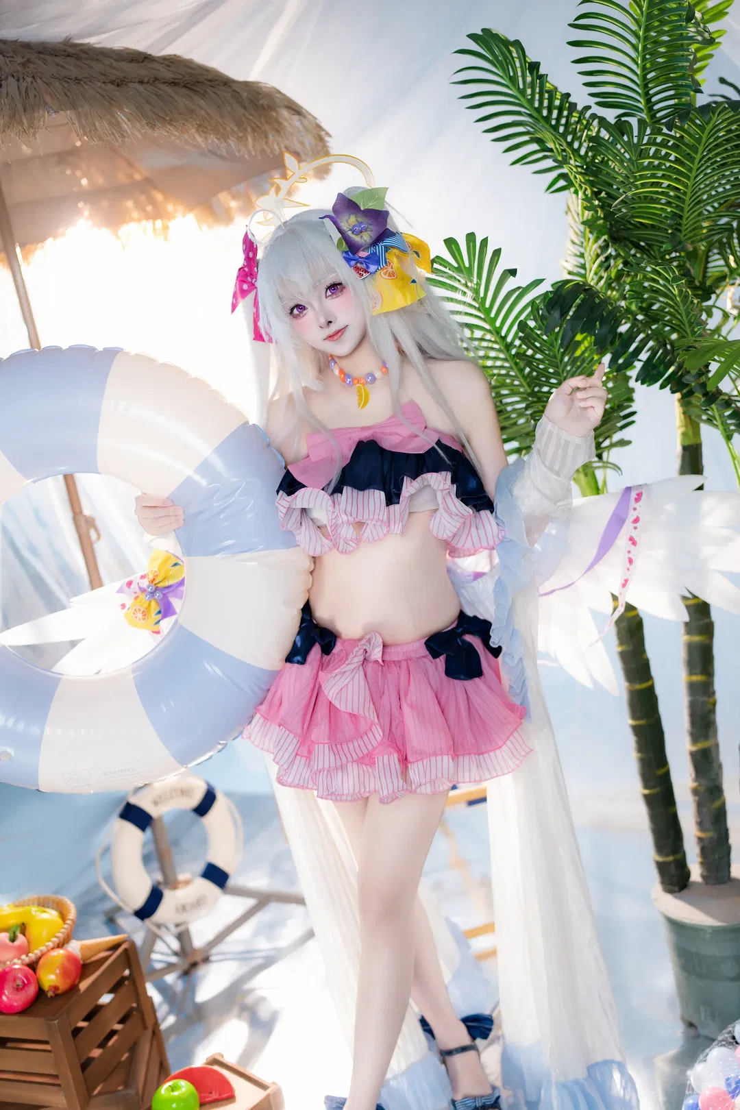 【白洲梓cos】碧蓝档案夏日沙滩泳装正片 - 第 9 张