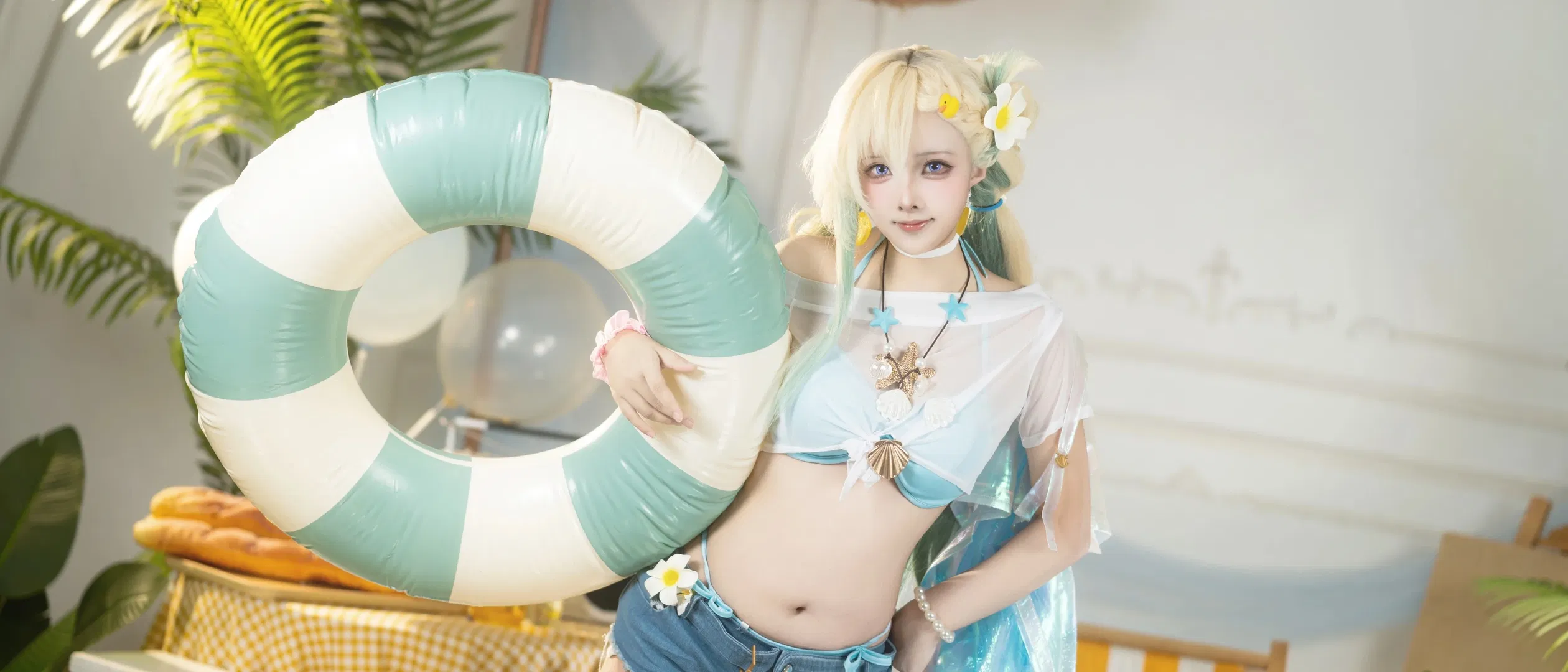 【琳奈cos】鸣潮夏日海滩的清凉装扮 - 第 3 张