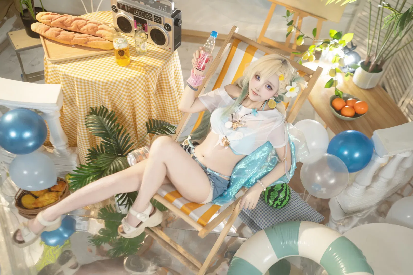 【琳奈cos】鸣潮夏日海滩的清凉装扮 - 第 5 张