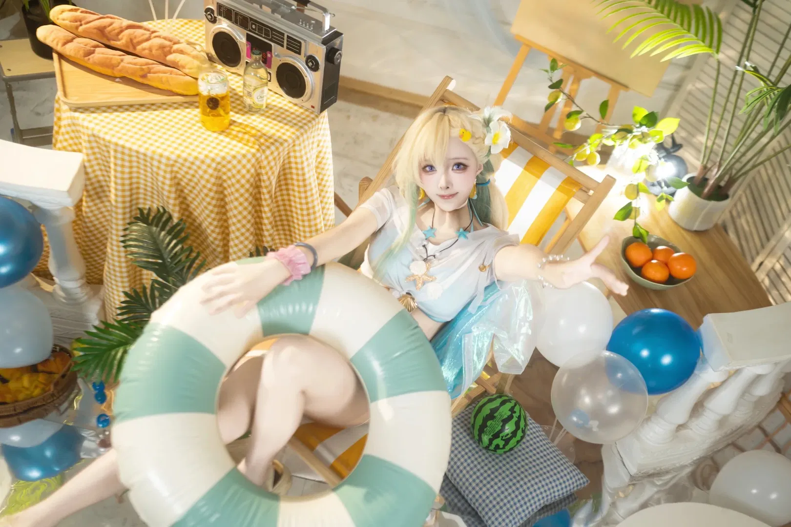 【琳奈cos】鸣潮夏日海滩的清凉装扮 - 第 7 张