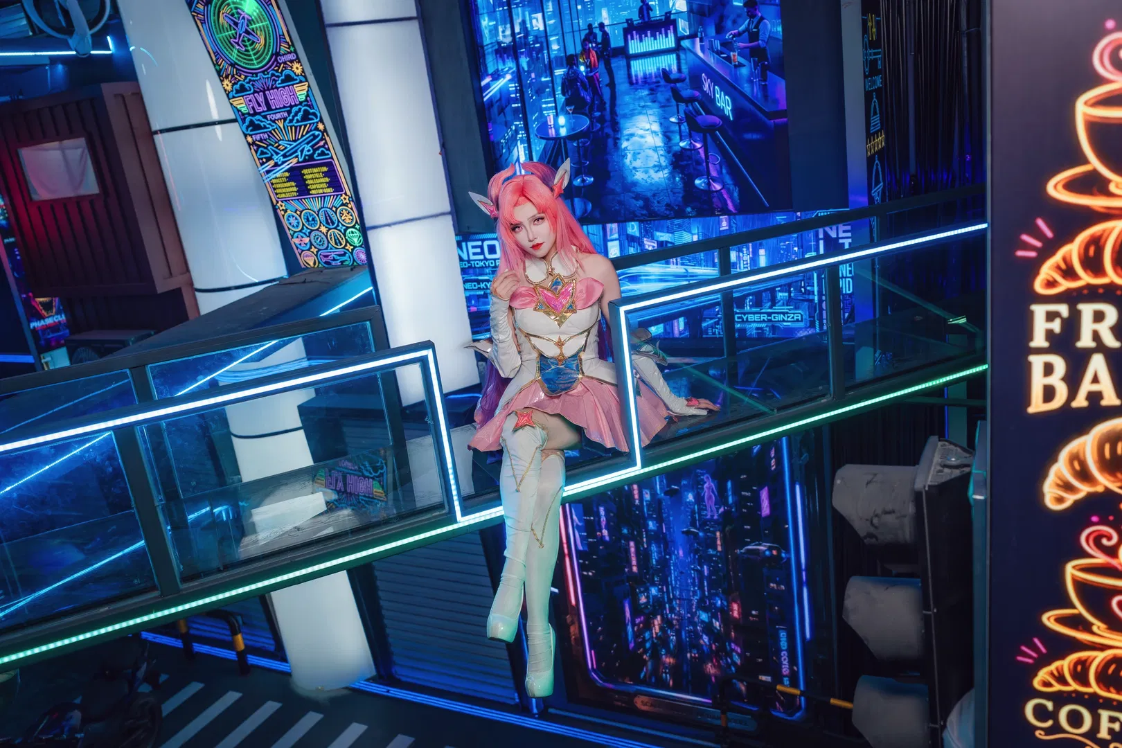 【卡莎cos】英雄联盟星之守护者第一弹，赛博朋克风棚拍记录 - 第 9 张
