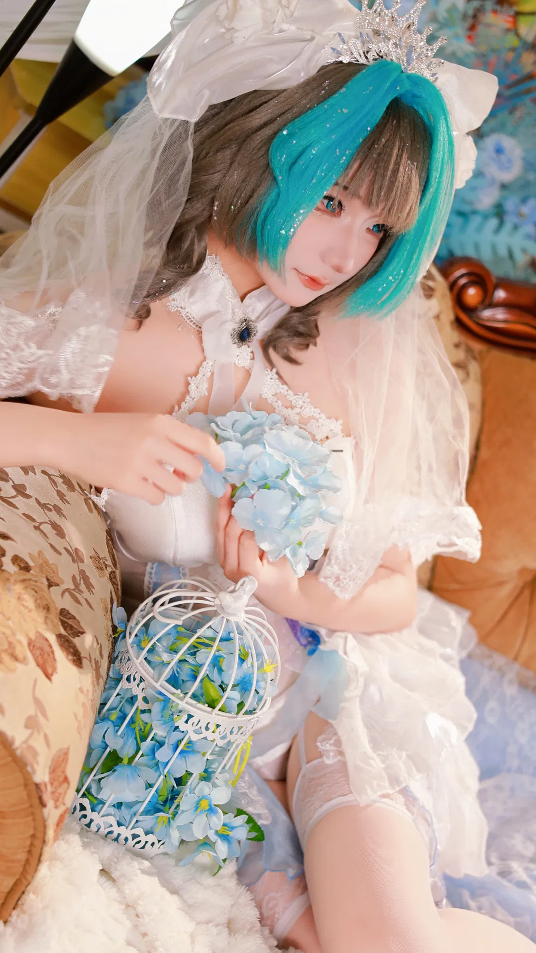 【柴郡cos】碧蓝航线柴郡花嫁主题婚纱写真 - 第 1 张