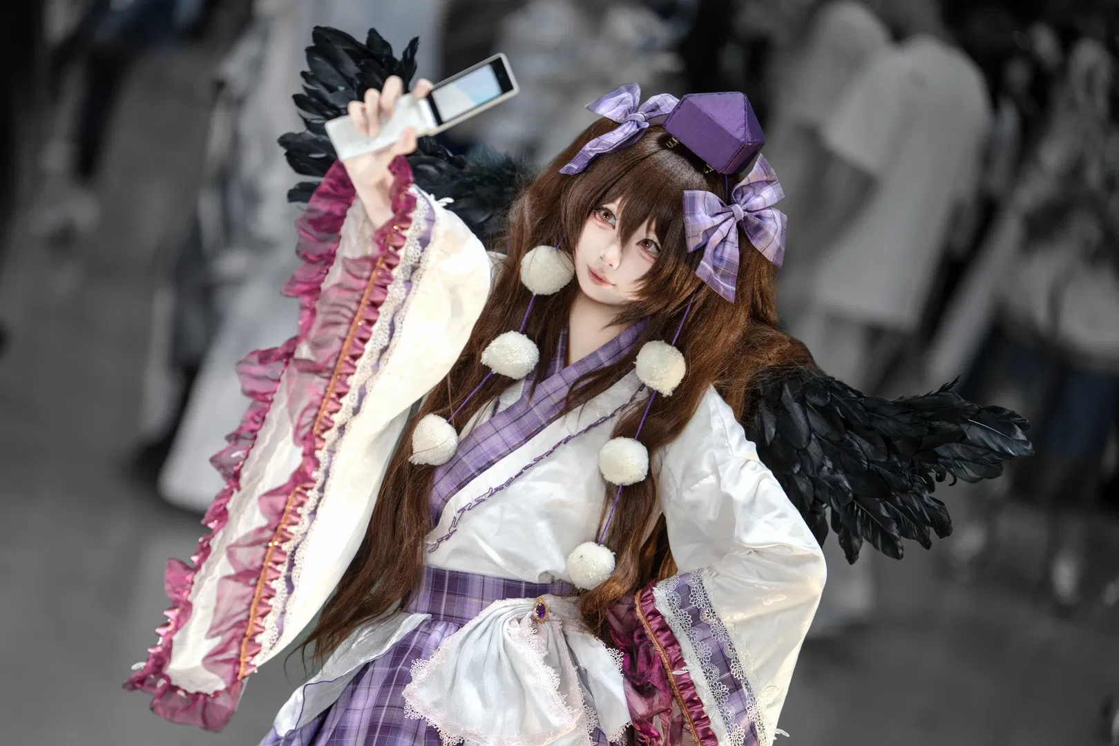 【姬海棠果cos】东方project漫展场照，假装在自拍 - 第 2 张
