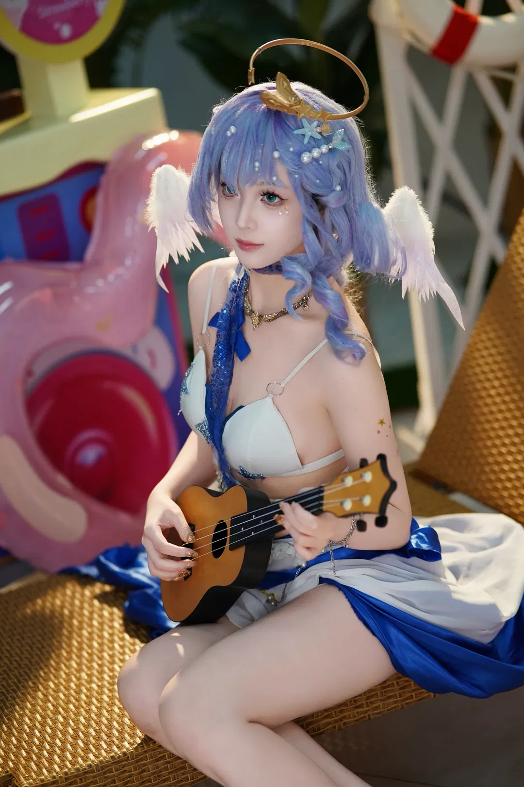 【知更鳥cos】崩壞星穹鐵道晴歌的夏日海灘彈奏 - 第 1 張
