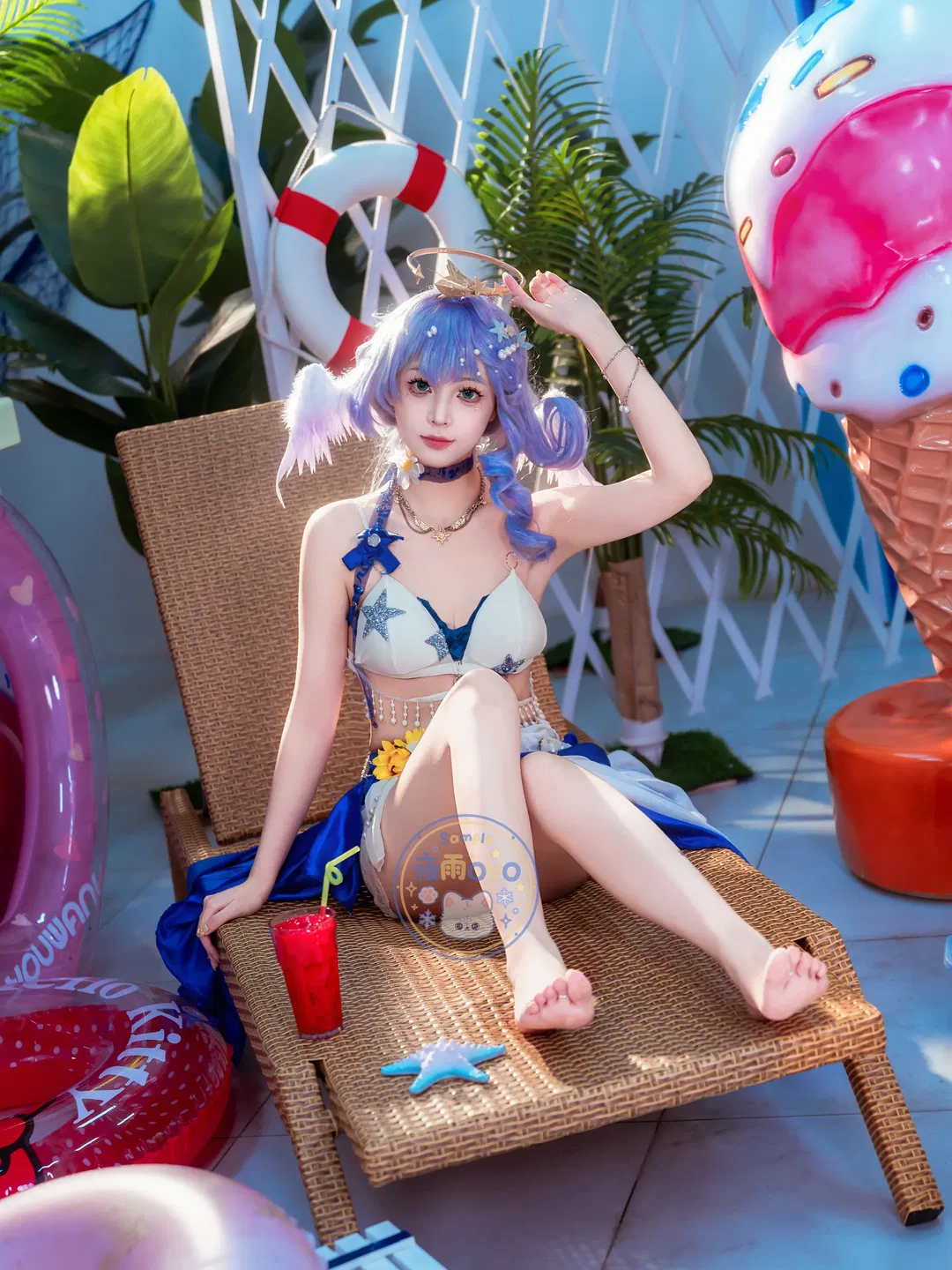 【知更鸟cos】崩坏星穹铁道知更鸟晴歌的夏日清凉装扮 - 第 2 张