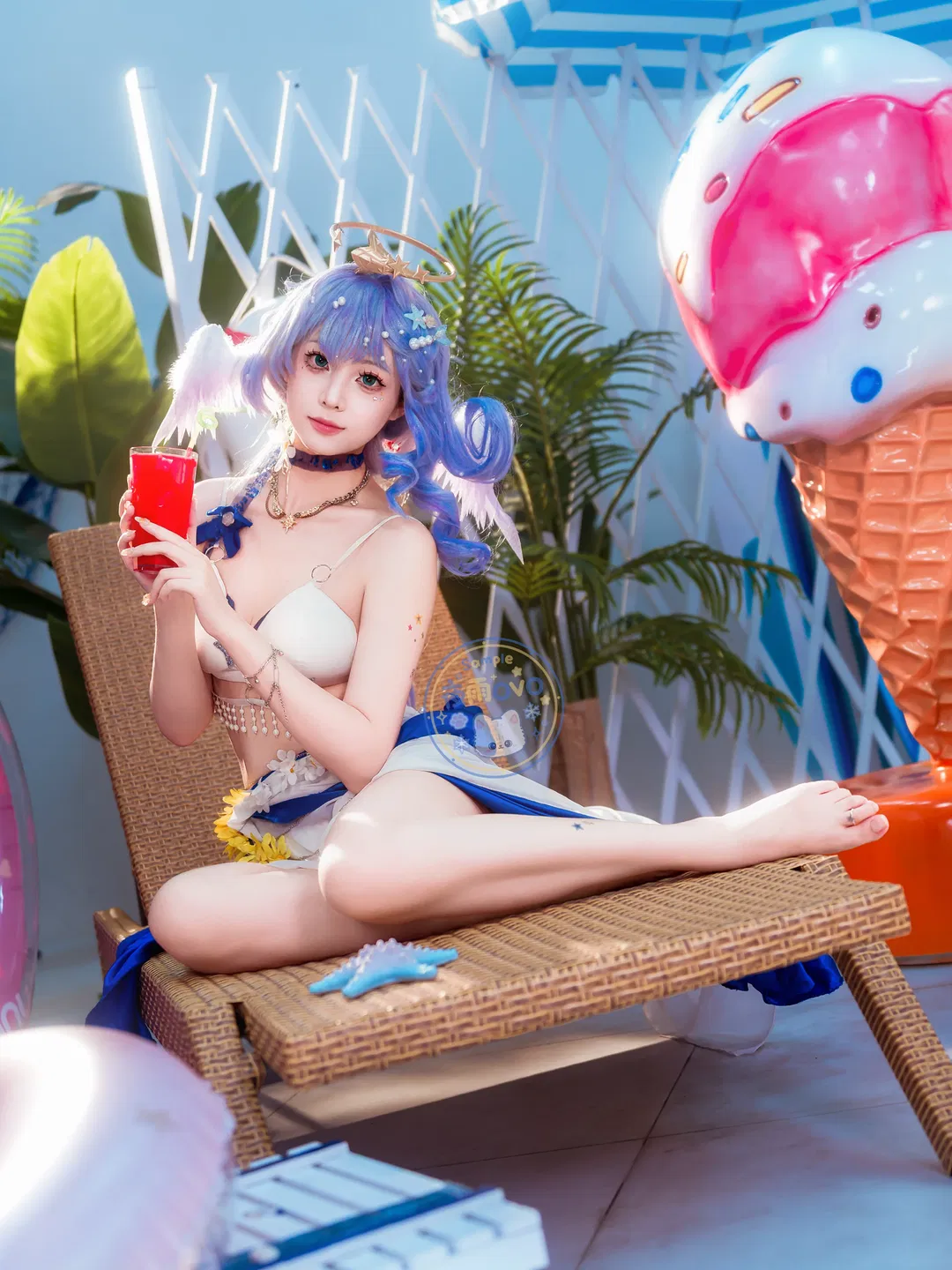 【知更鸟cos】崩坏星穹铁道知更鸟晴歌的夏日清凉装扮 - 第 3 张