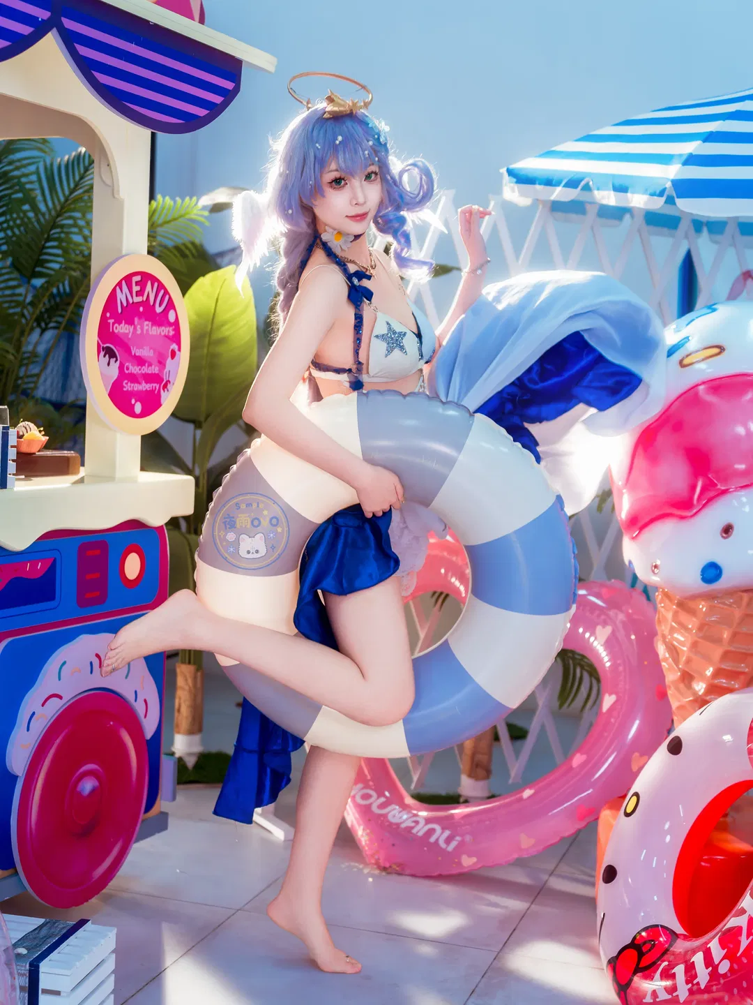 【知更鸟cos】崩坏星穹铁道晴歌主题夏日泳装拍摄 - 第 2 张