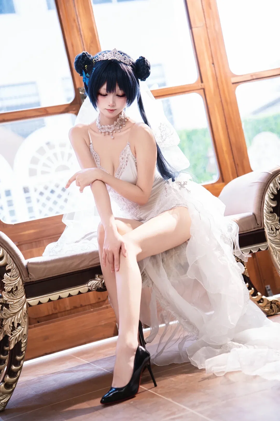 【妃咲cos】蔚蓝档案誓约花嫁婚纱 - 第 2 张