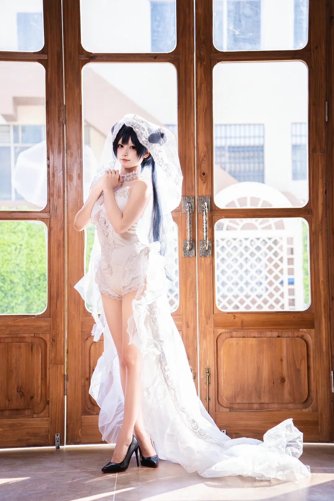 【妃咲cos】蔚蓝档案誓约花嫁婚纱 - 第 3 张