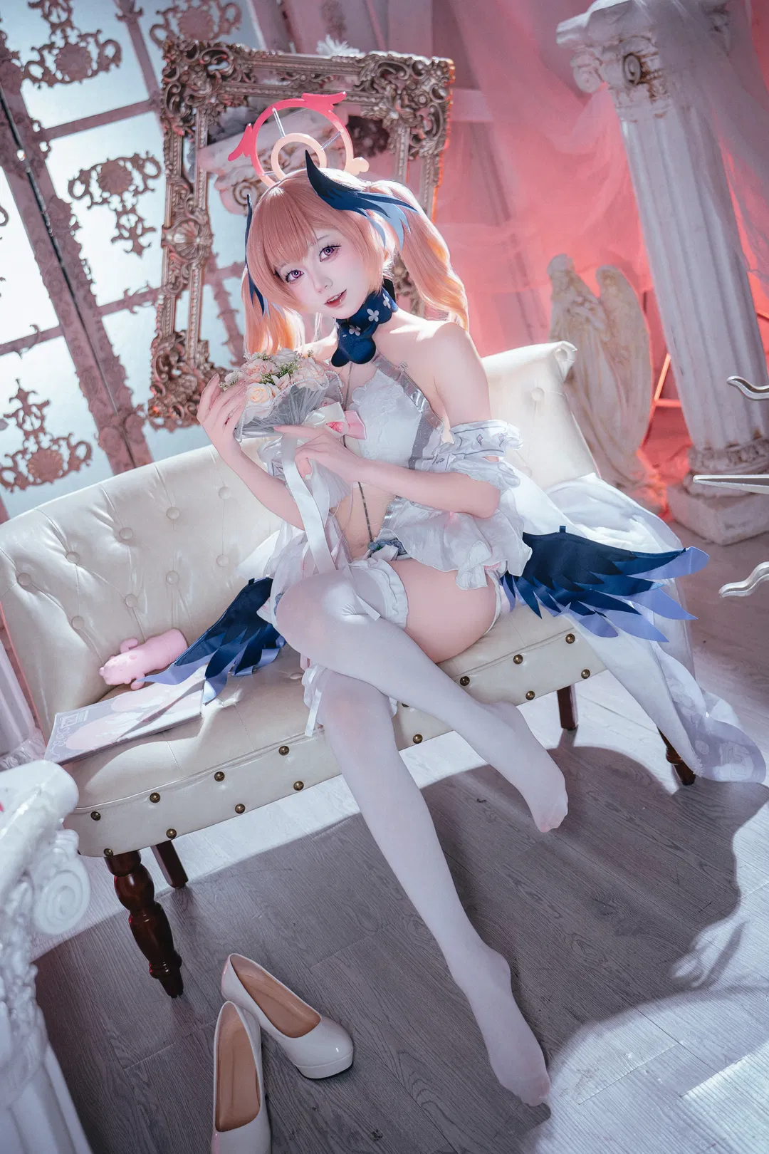 【下江小春cos】蔚蓝档案纯白誓约花嫁 - 第 3 张