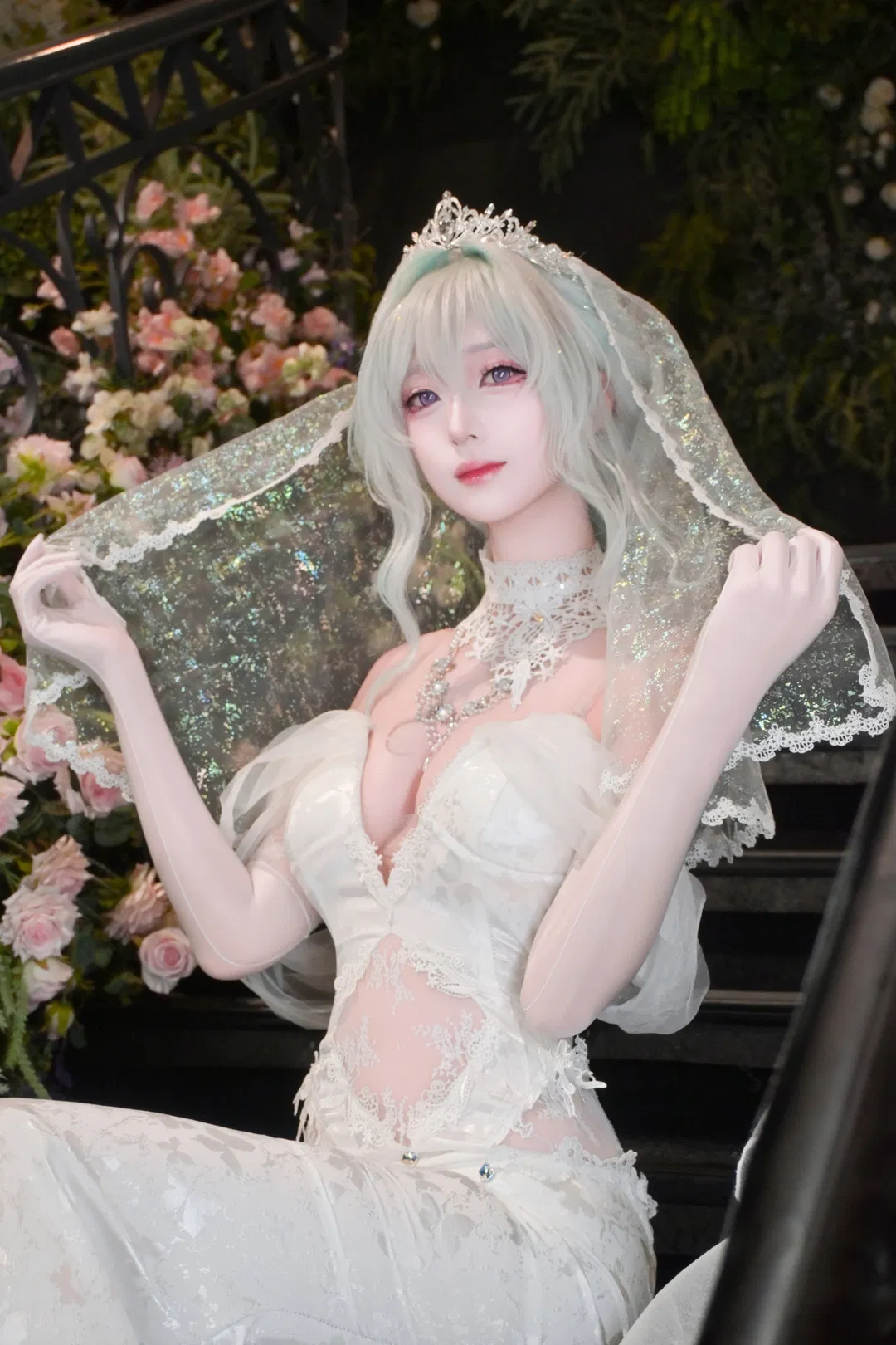 【奇尔沙治cos】碧蓝航线花嫁造型，白纱与蕾丝的视觉盛宴 - 第 2 张