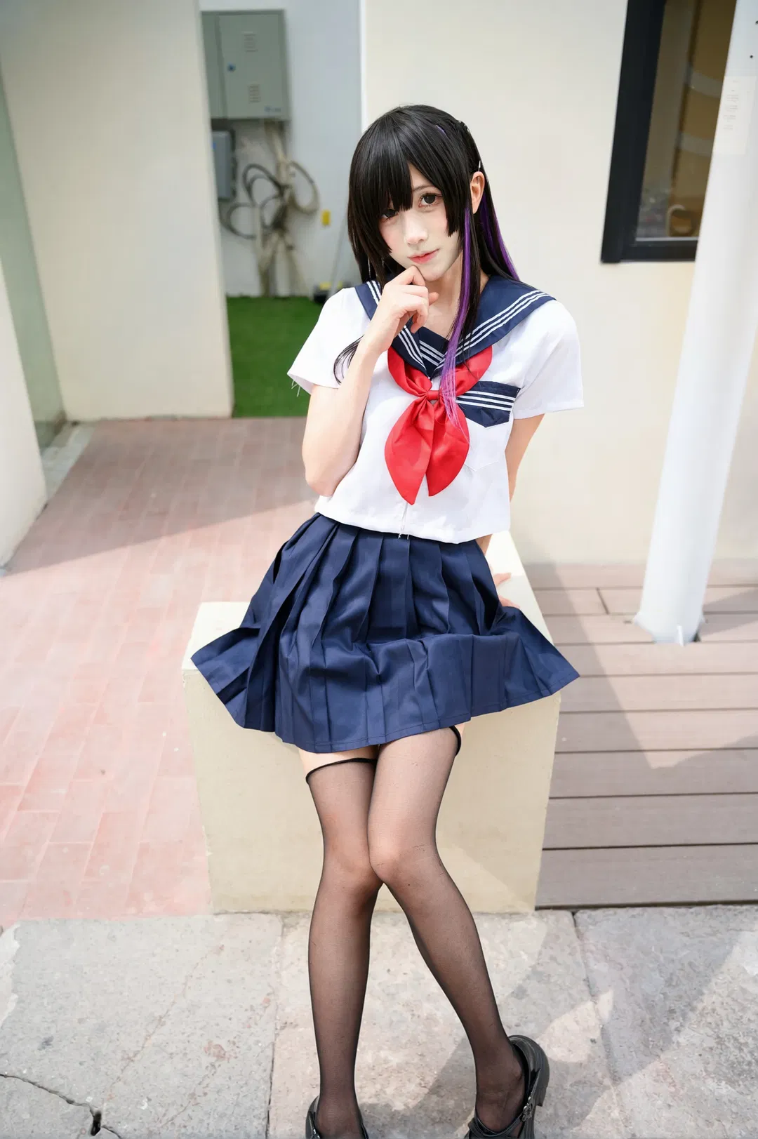 放课后水手服黑丝JK写真 - 第 2 张