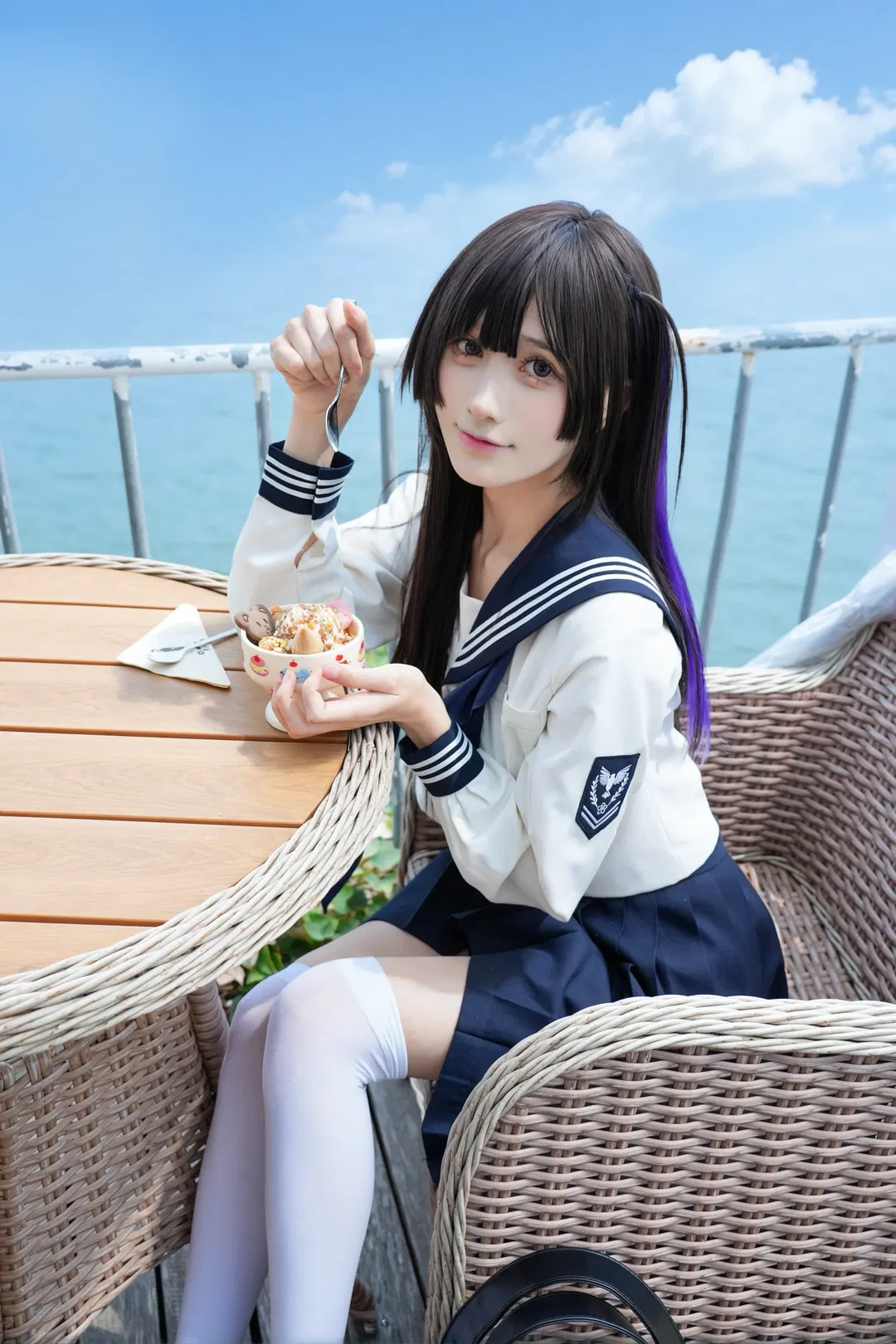 夏日水边清凉JK制服摄影 - 第 1 张
