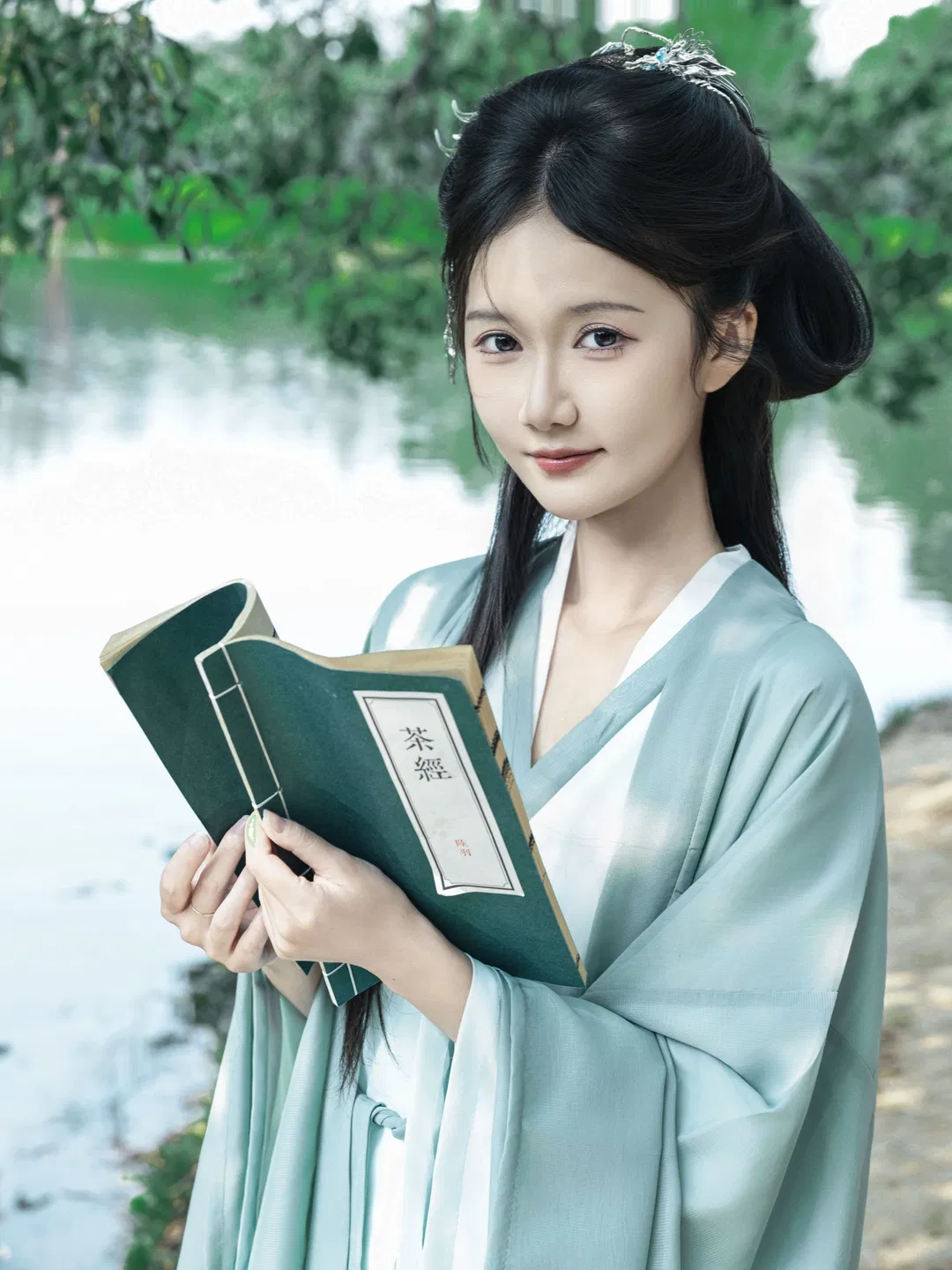 青衫执伞，定格山水间的魏晋清冷感 - 第 9 张