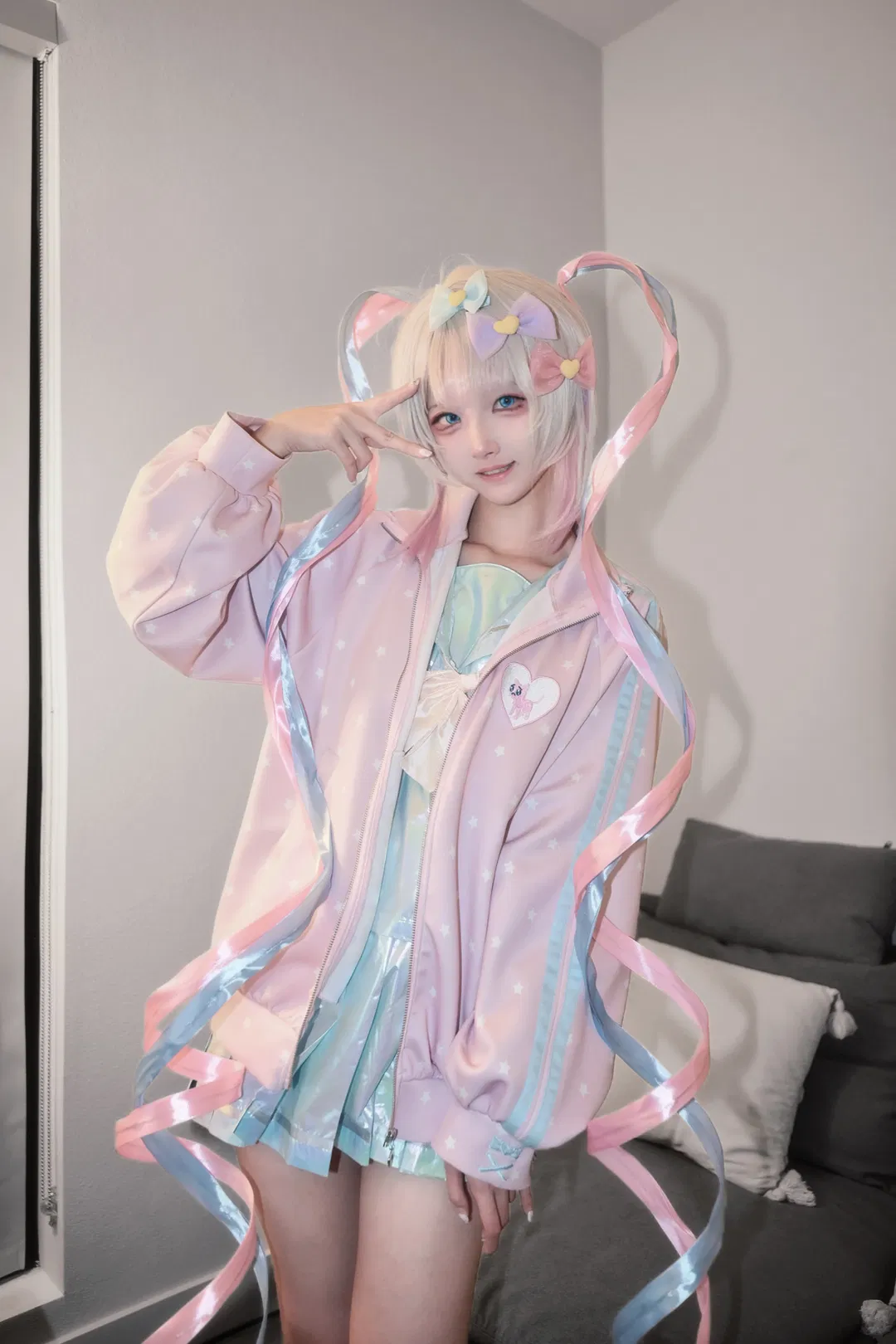 【超天酱cos】粉色星星运动服，日常与出片兼备 - 第 3 张
